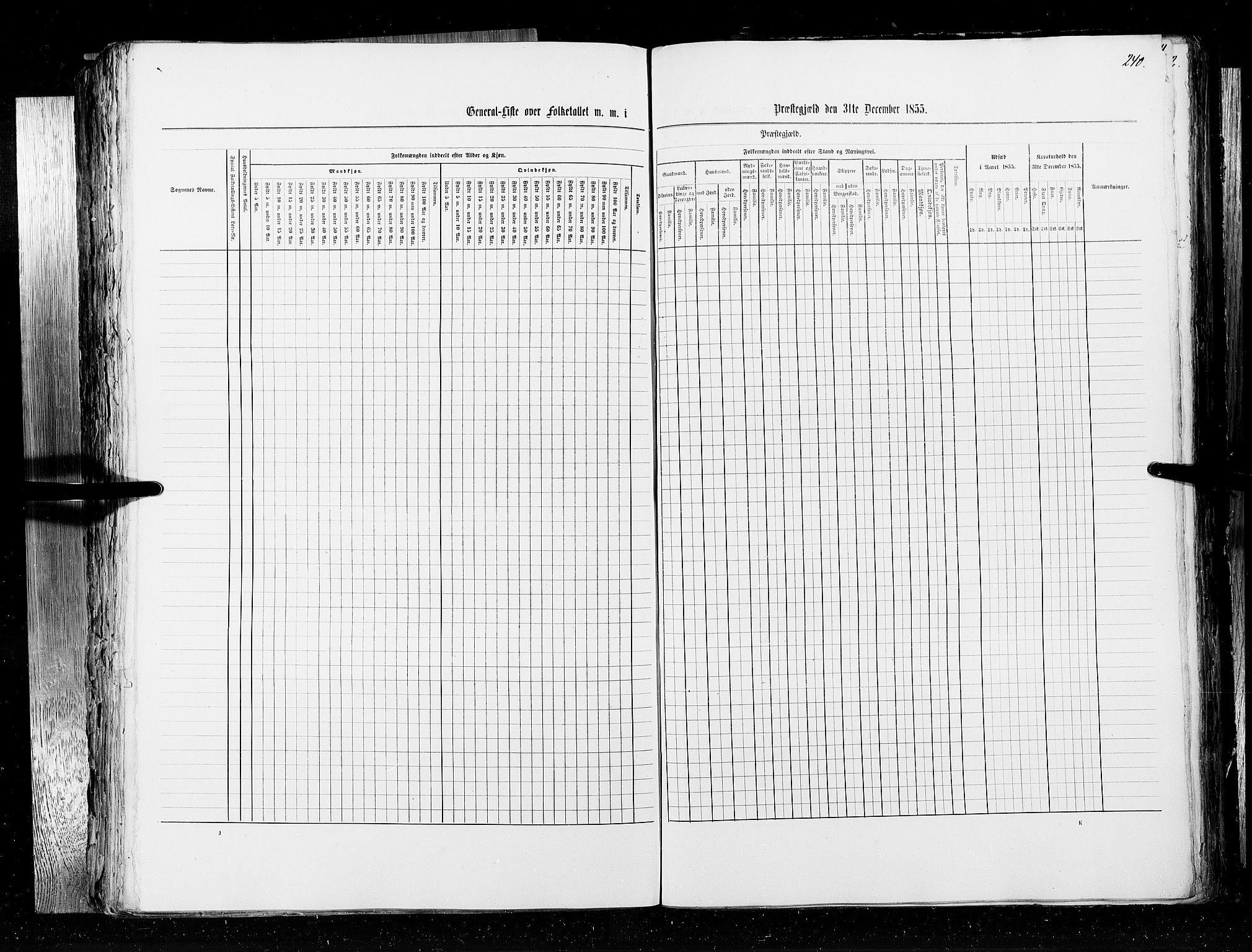 RA, Folketellingen 1855, bind 3: Bratsberg amt, Nedenes amt og Lister og Mandal amt, 1855, s. 240