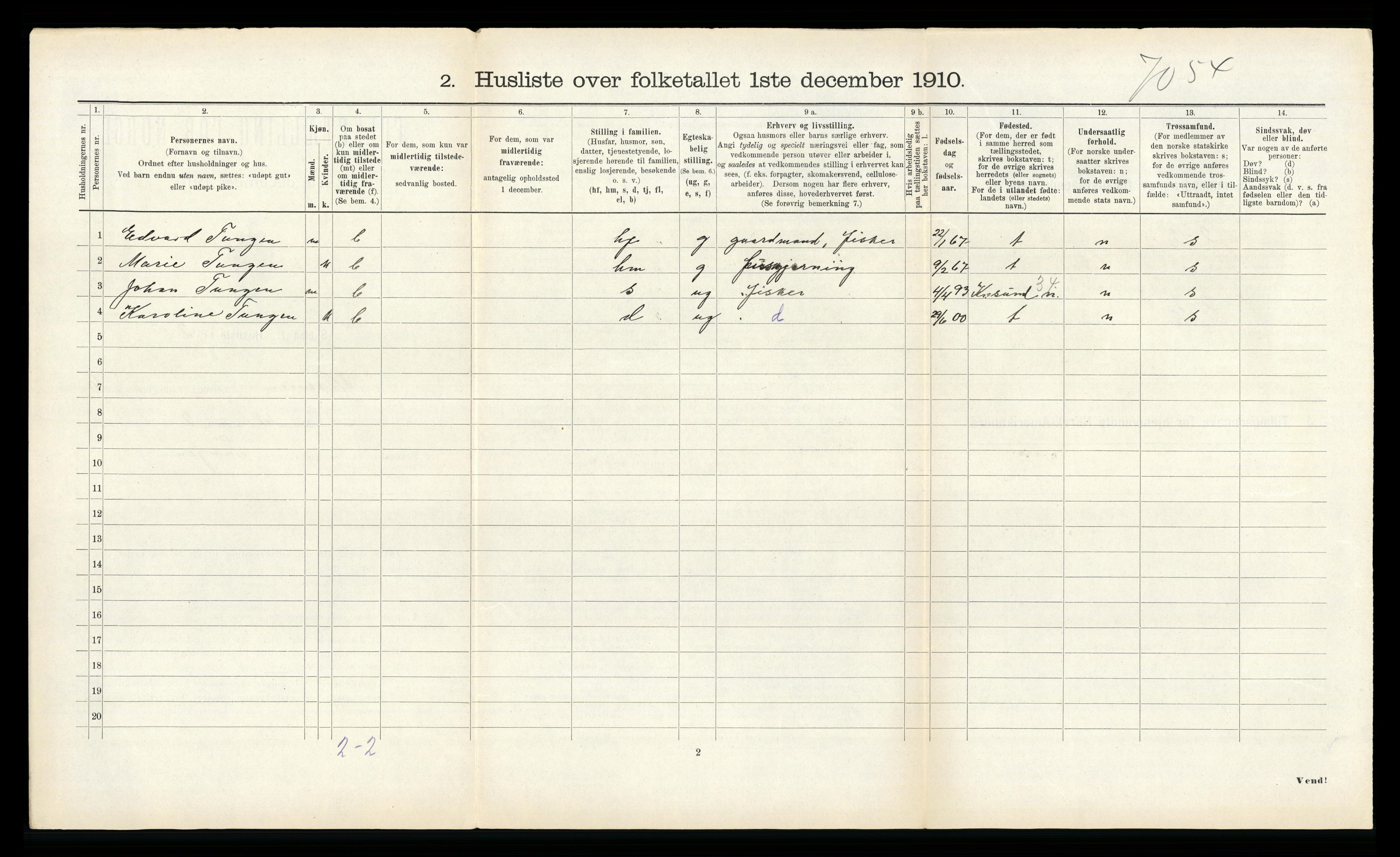 RA, Folketelling 1910 for 1617 Hitra herred, 1910, s. 810