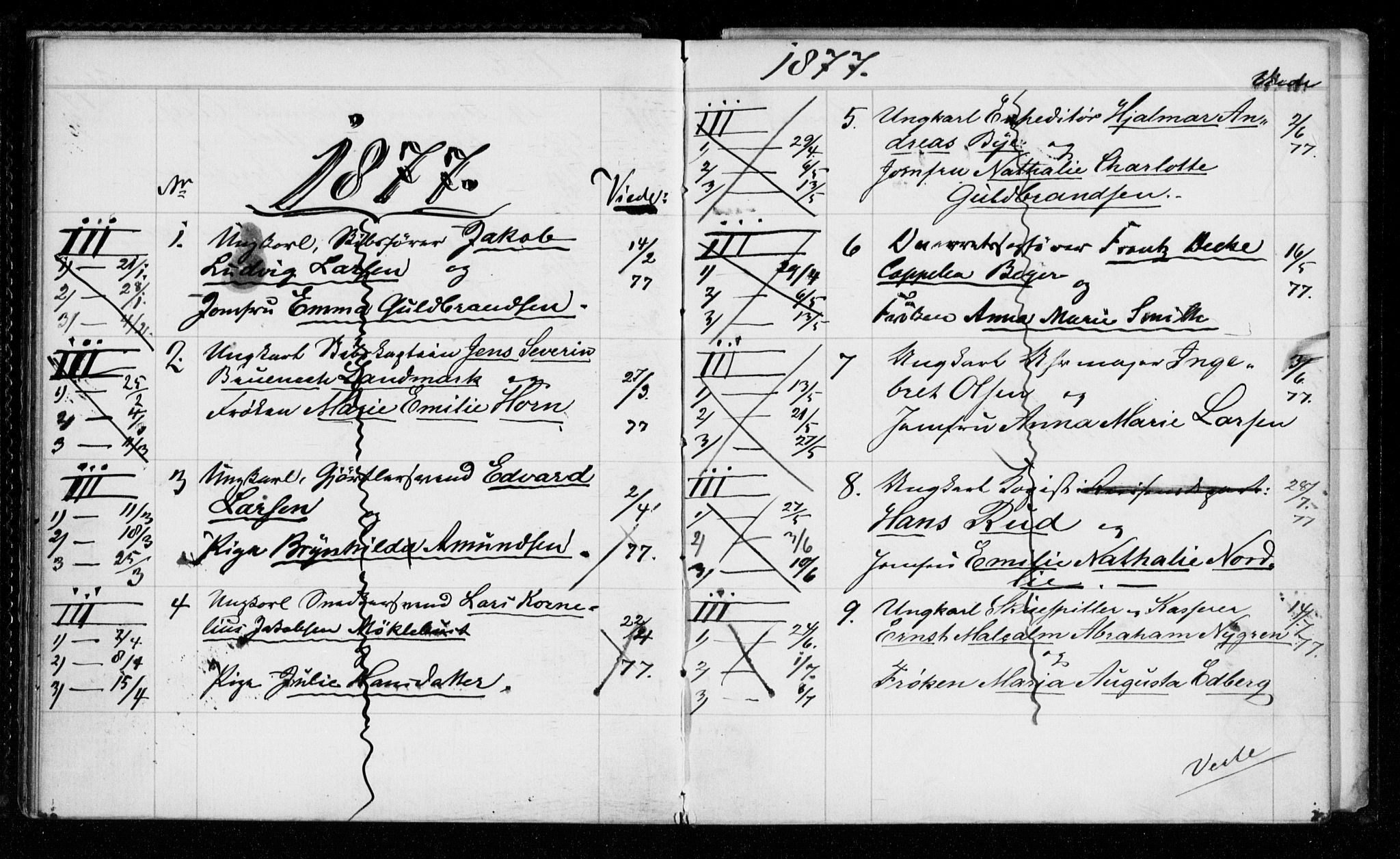 Garnisonsmenigheten Kirkebøker, SAO/A-10846/H/Hb/L0001: Lysningsprotokoll nr. II 1, 1865-1911