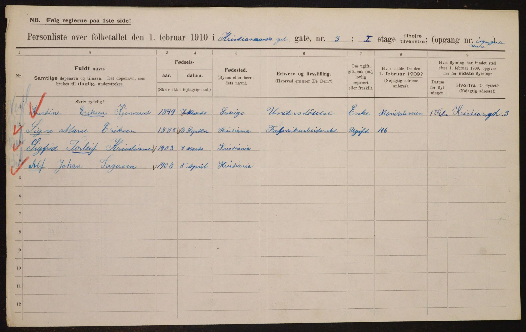 OBA, Kommunal folketelling 1.2.1910 for Kristiania, 1910, s. 52655