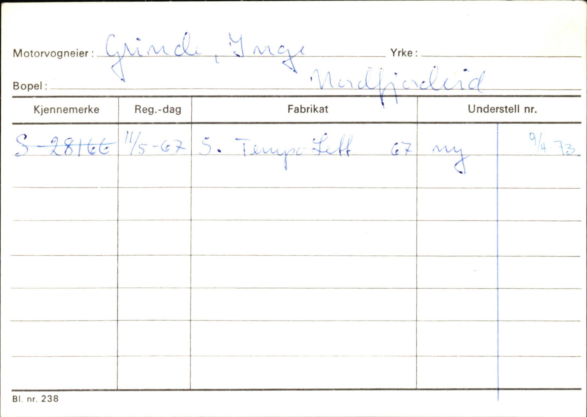 Statens vegvesen, Sogn og Fjordane vegkontor, SAB/A-5301/4/F/L0129: Eigarregistrer Eid A-S, 1945-1975, s. 619