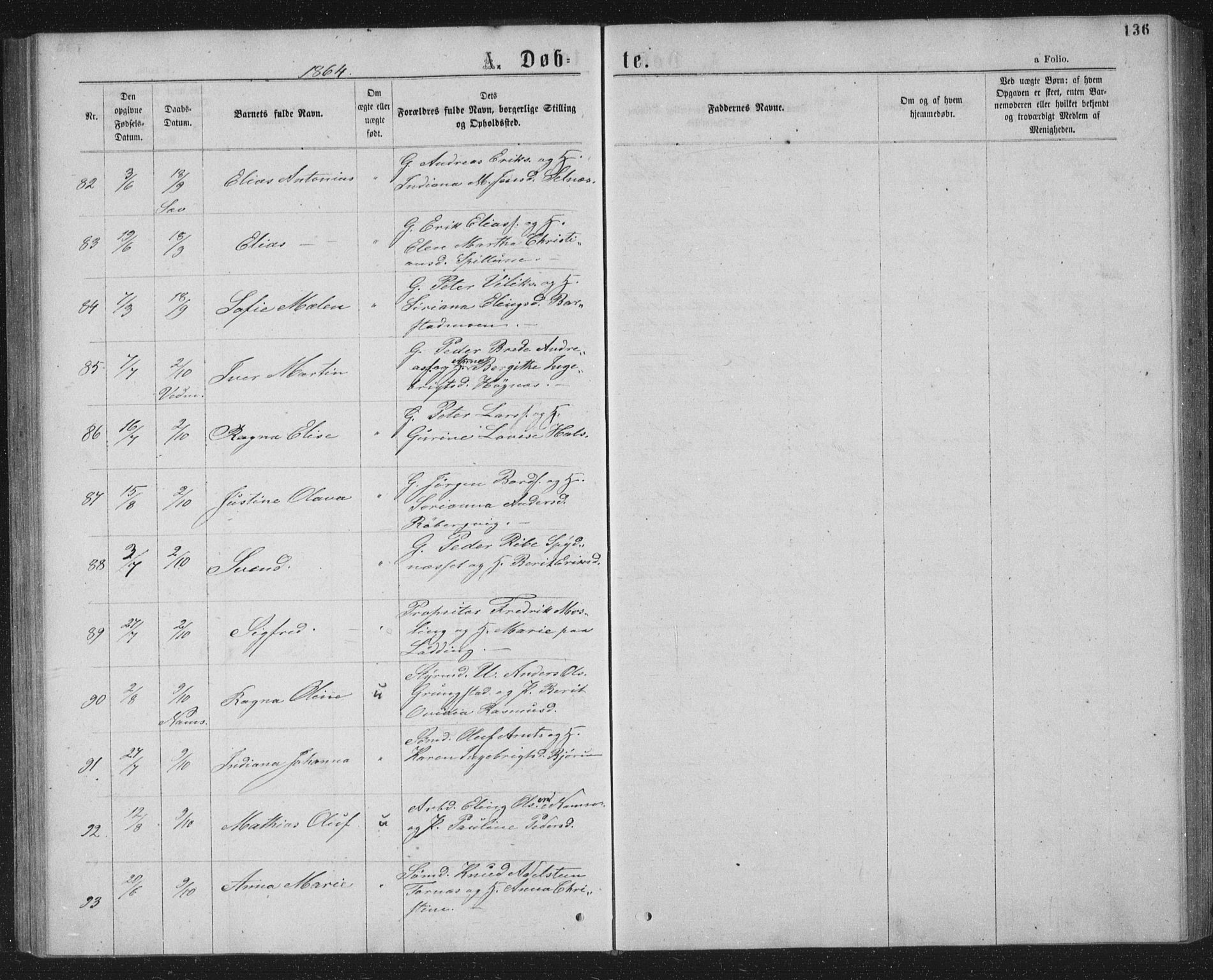 Ministerialprotokoller, klokkerbøker og fødselsregistre - Nord-Trøndelag, AV/SAT-A-1458/768/L0566: Ministerialbok nr. 768A01, 1836-1865, s. 136