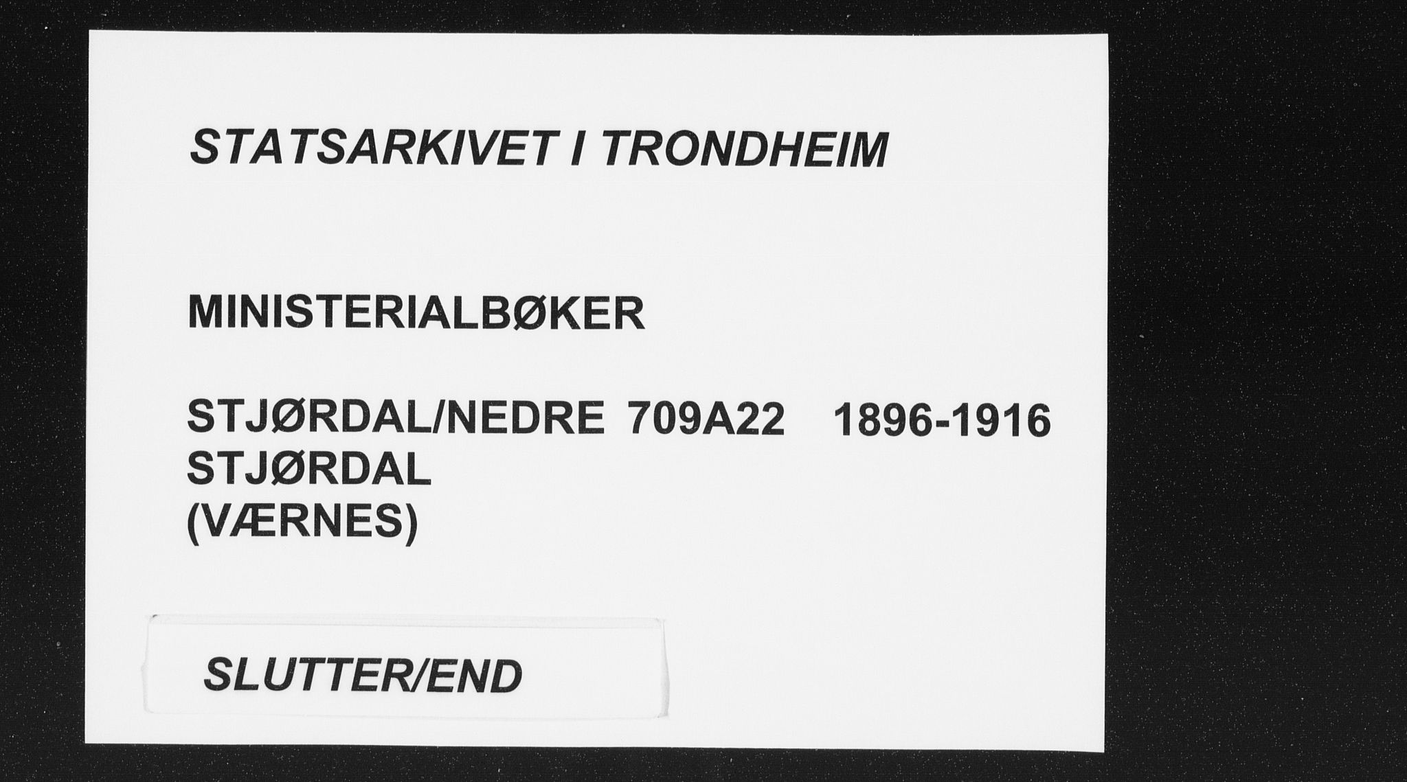 Ministerialprotokoller, klokkerbøker og fødselsregistre - Nord-Trøndelag, AV/SAT-A-1458/709/L0082: Ministerialbok nr. 709A22, 1896-1916