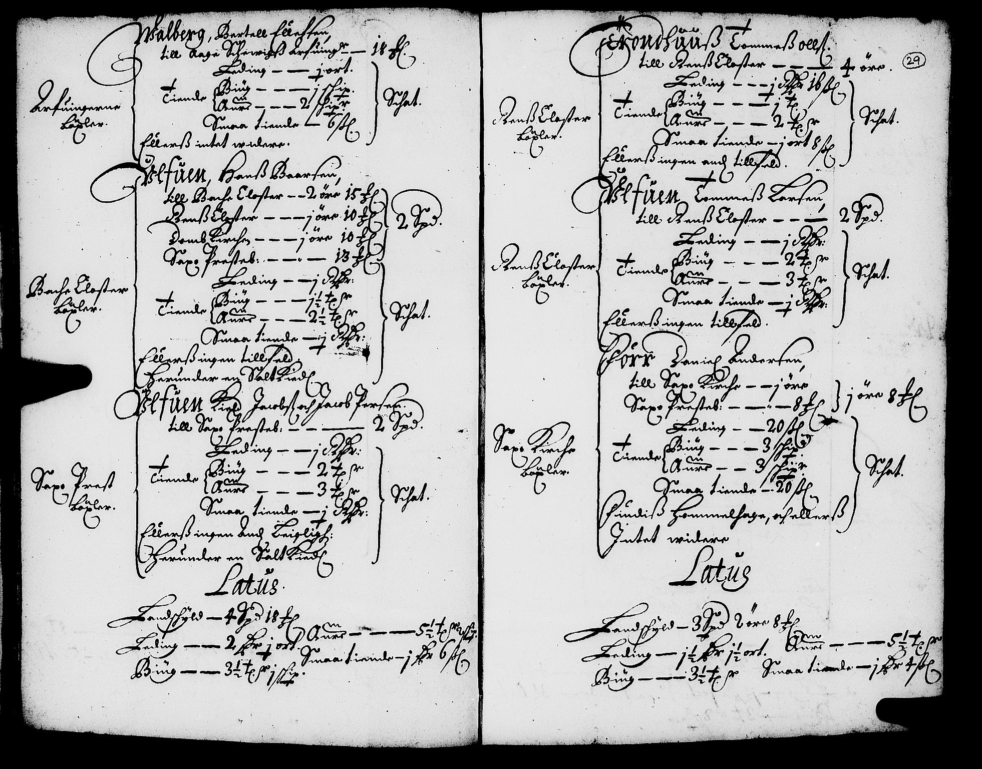 Rentekammeret inntil 1814, Realistisk ordnet avdeling, AV/RA-EA-4070/N/Nb/Nba/L0055: Inderøy len, 1668, s. 28b-29a