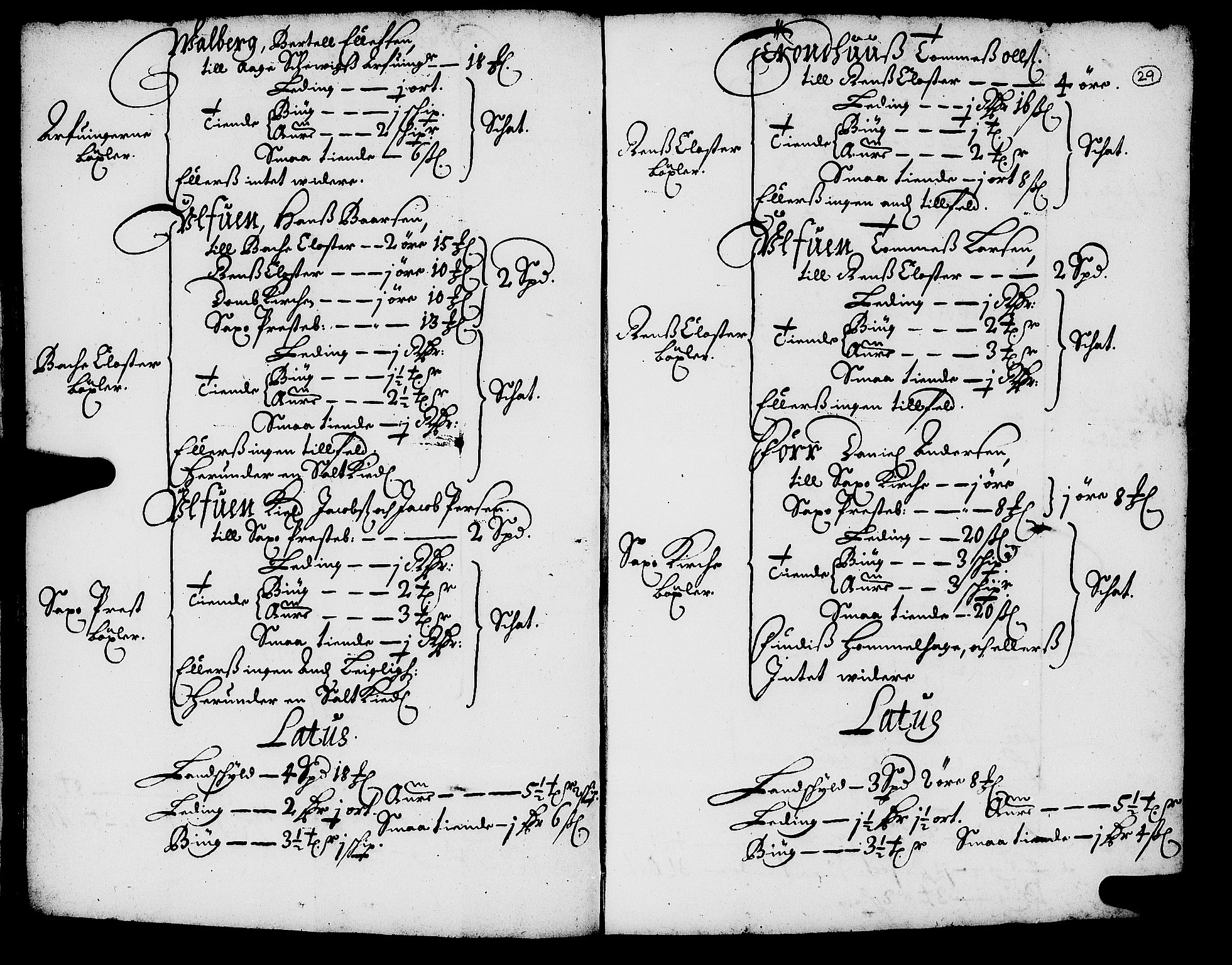 Rentekammeret inntil 1814, Realistisk ordnet avdeling, RA/EA-4070/N/Nb/Nba/L0055: Inderøy len, 1668, s. 28b-29a