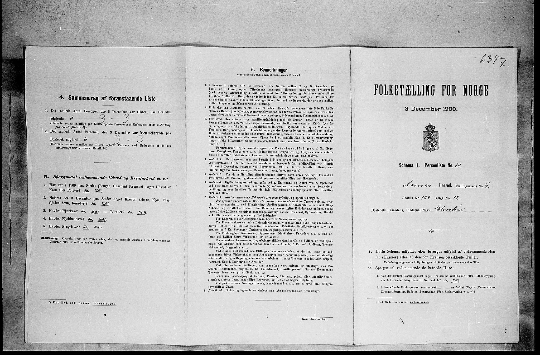 SAH, Folketelling 1900 for 0425 Åsnes herred, 1900, s. 604