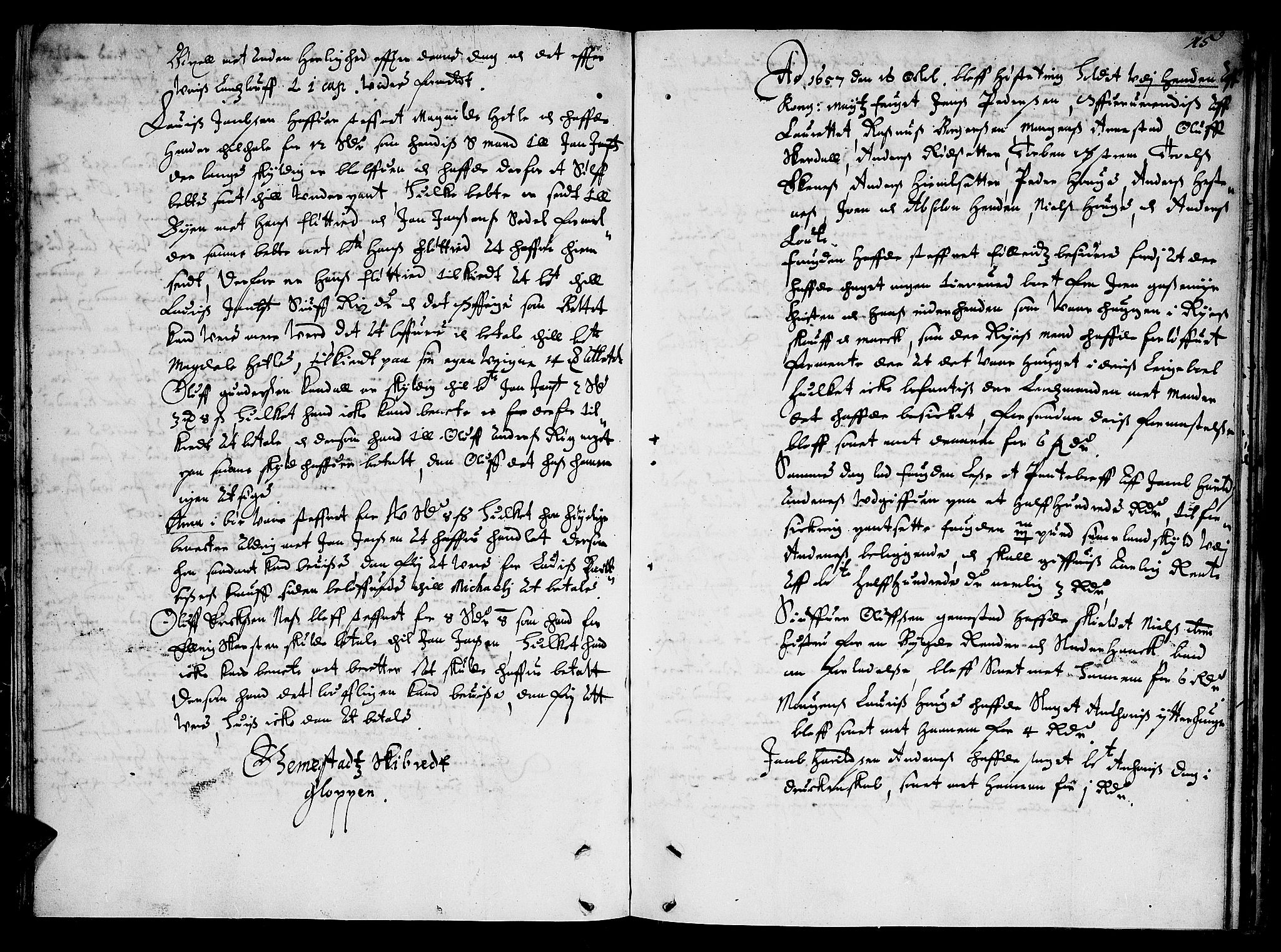 Nordfjord sorenskriveri, SAB/A-2801/01/01a/L0006: Tingbøker (Justisprotokoller), 1657-1659, s. 14b-15a