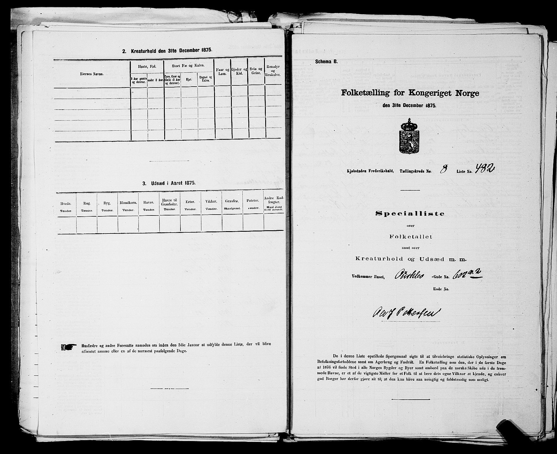 RA, Folketelling 1875 for 0101P Fredrikshald prestegjeld, 1875, s. 1188