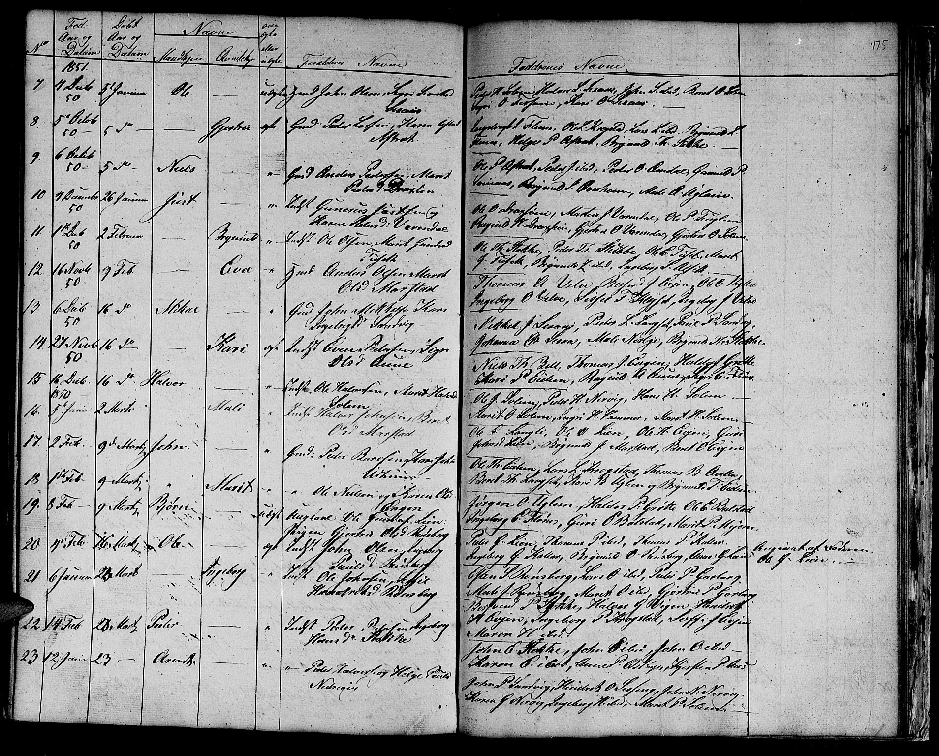 Ministerialprotokoller, klokkerbøker og fødselsregistre - Sør-Trøndelag, AV/SAT-A-1456/695/L1154: Klokkerbok nr. 695C05, 1842-1858, s. 175