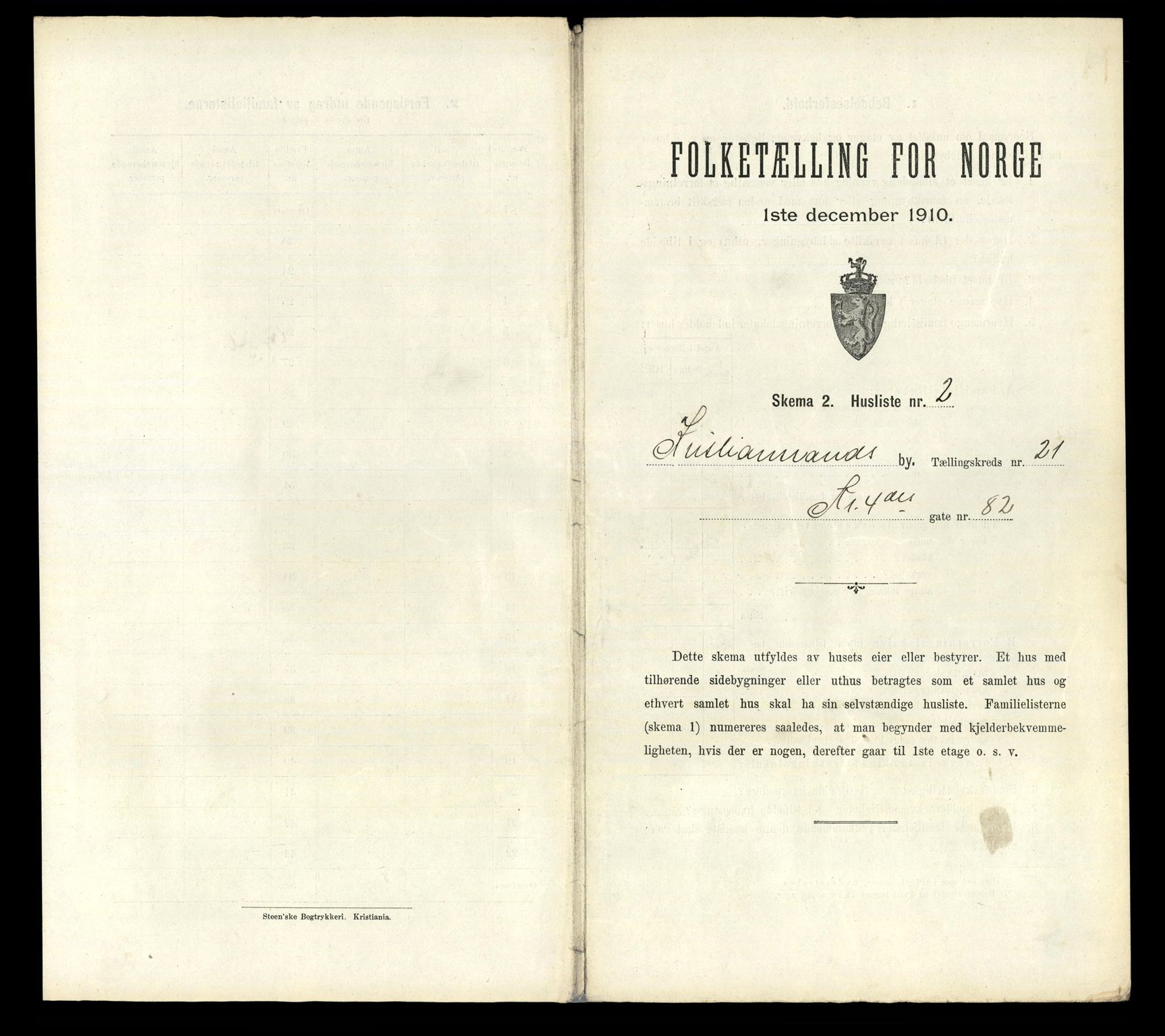 RA, Folketelling 1910 for 1001 Kristiansand kjøpstad, 1910, s. 5284