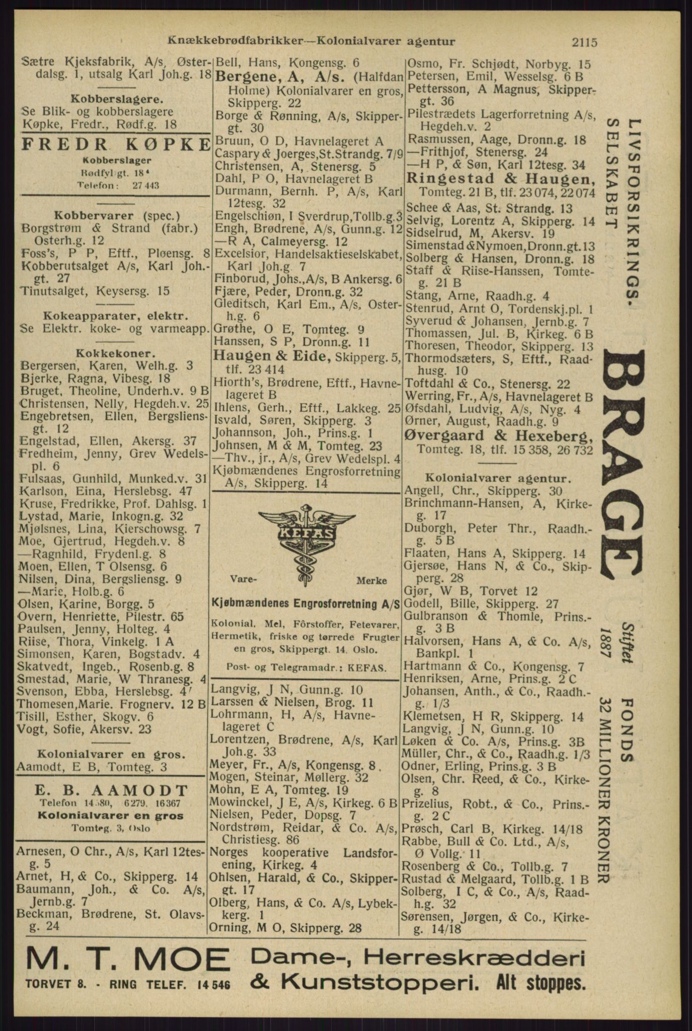Kristiania/Oslo adressebok, PUBL/-, 1929, s. 2115