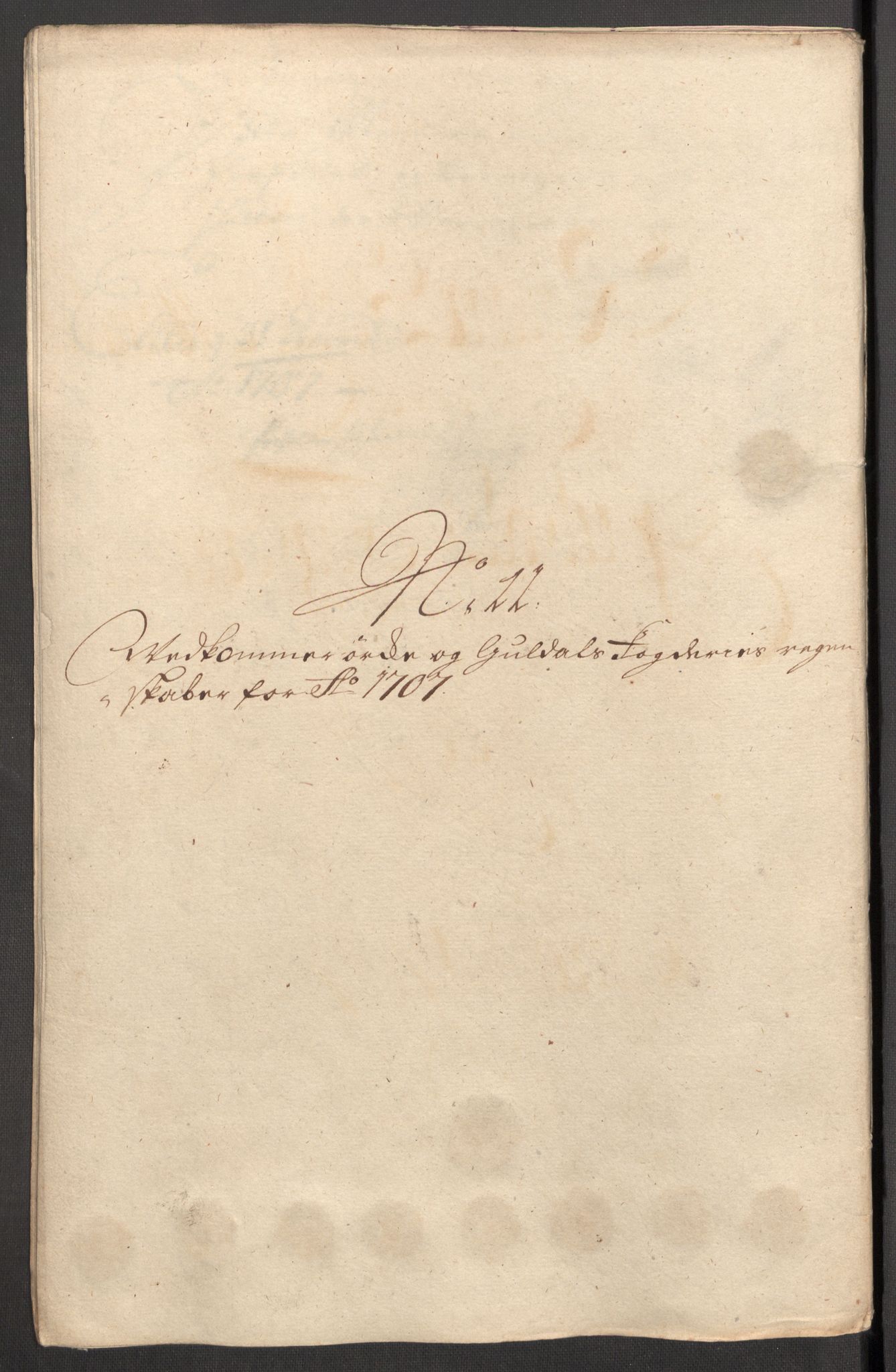 Rentekammeret inntil 1814, Reviderte regnskaper, Fogderegnskap, RA/EA-4092/R60/L3957: Fogderegnskap Orkdal og Gauldal, 1707, s. 240