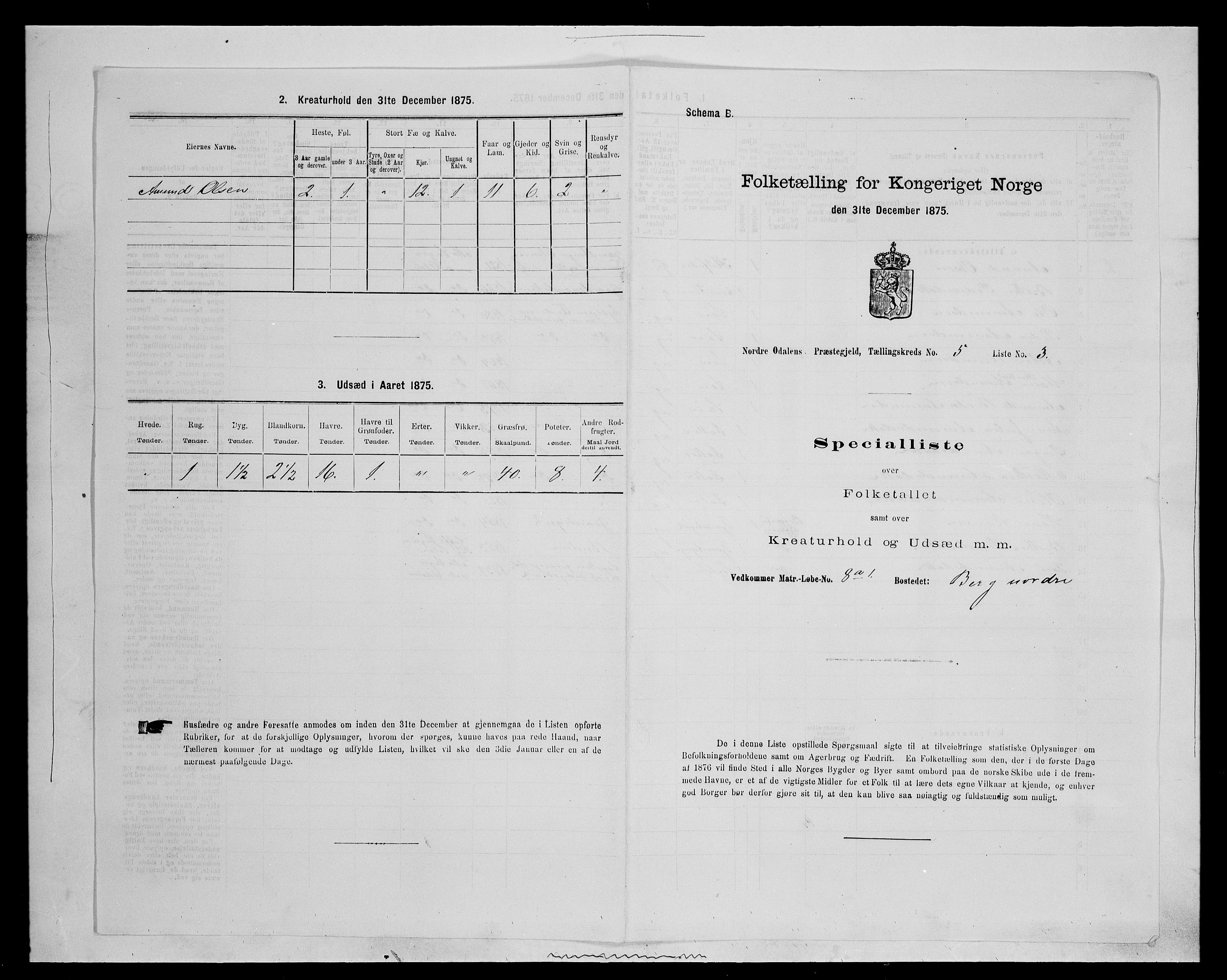 SAH, Folketelling 1875 for 0418P Nord-Odal prestegjeld, 1875, s. 754