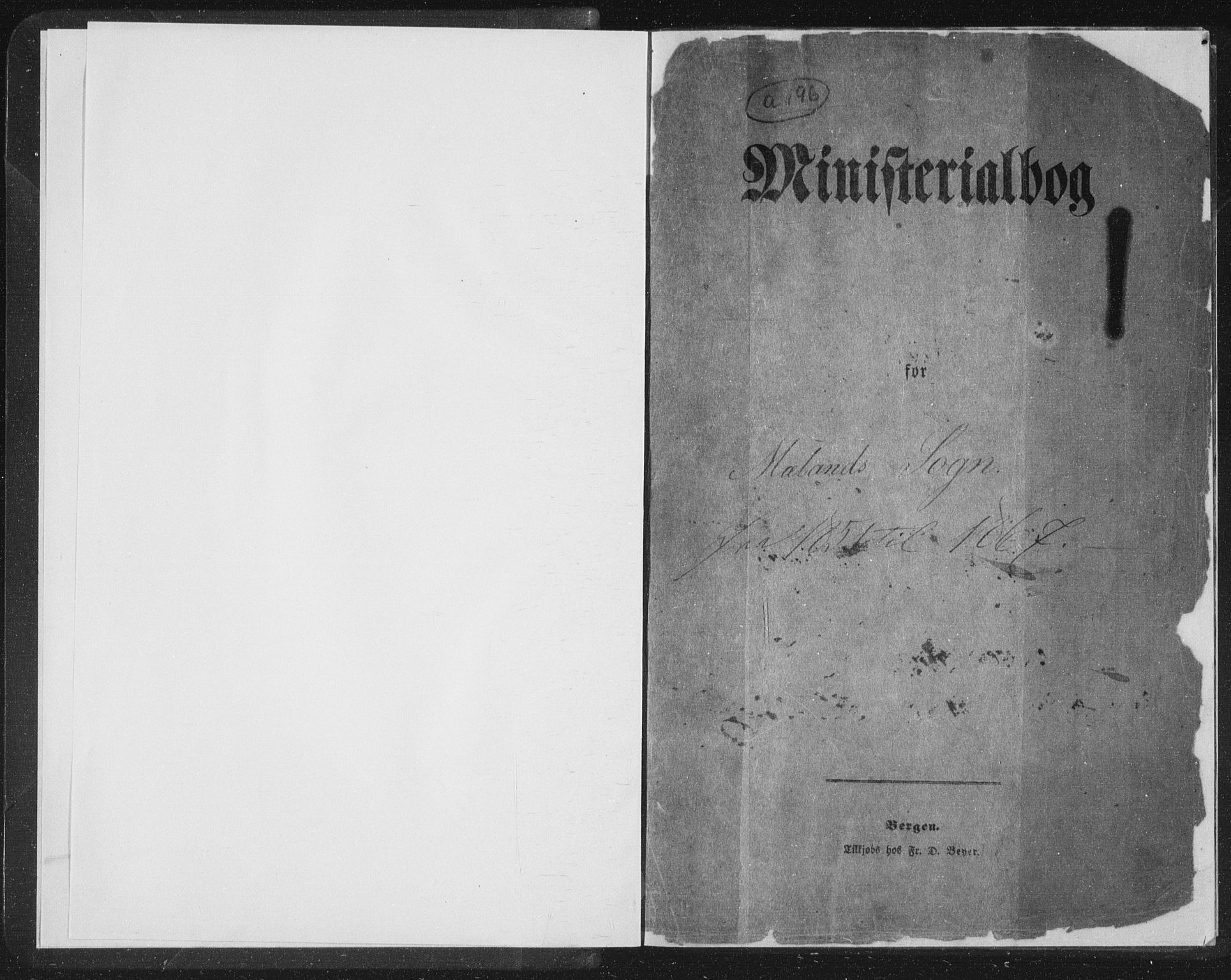 Alversund Sokneprestembete, SAB/A-73901/H/Ha/Hab: Klokkerbok nr. C 1, 1851-1866