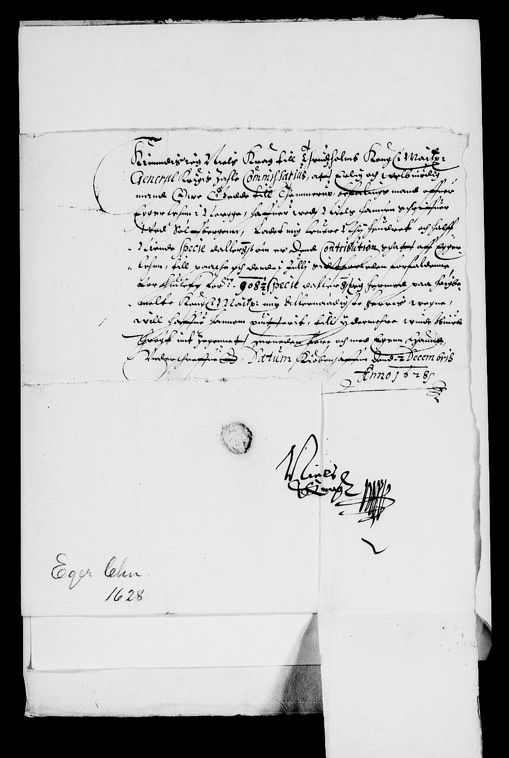 Rentekammeret inntil 1814, Reviderte regnskaper, Lensregnskaper, AV/RA-EA-5023/R/Rb/Rbl/L0003: Brunla len med Eiker len 1626-37, 1628-1631