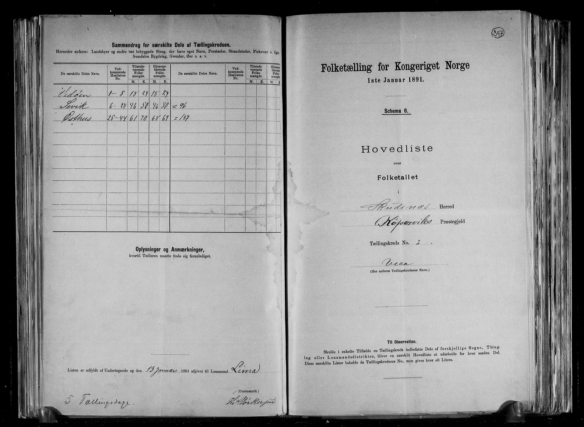 RA, Folketelling 1891 for 1150 Skudenes herred, 1891, s. 11