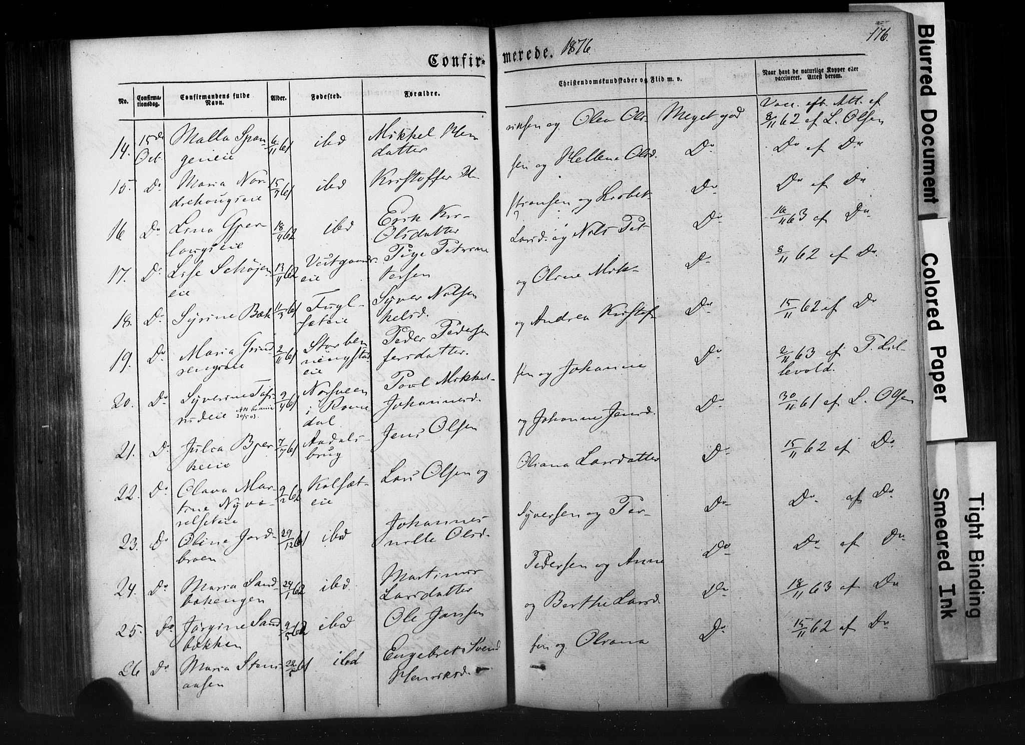 Løten prestekontor, AV/SAH-PREST-022/K/Ka/L0007: Ministerialbok nr. 7, 1850-1859, s. 176
