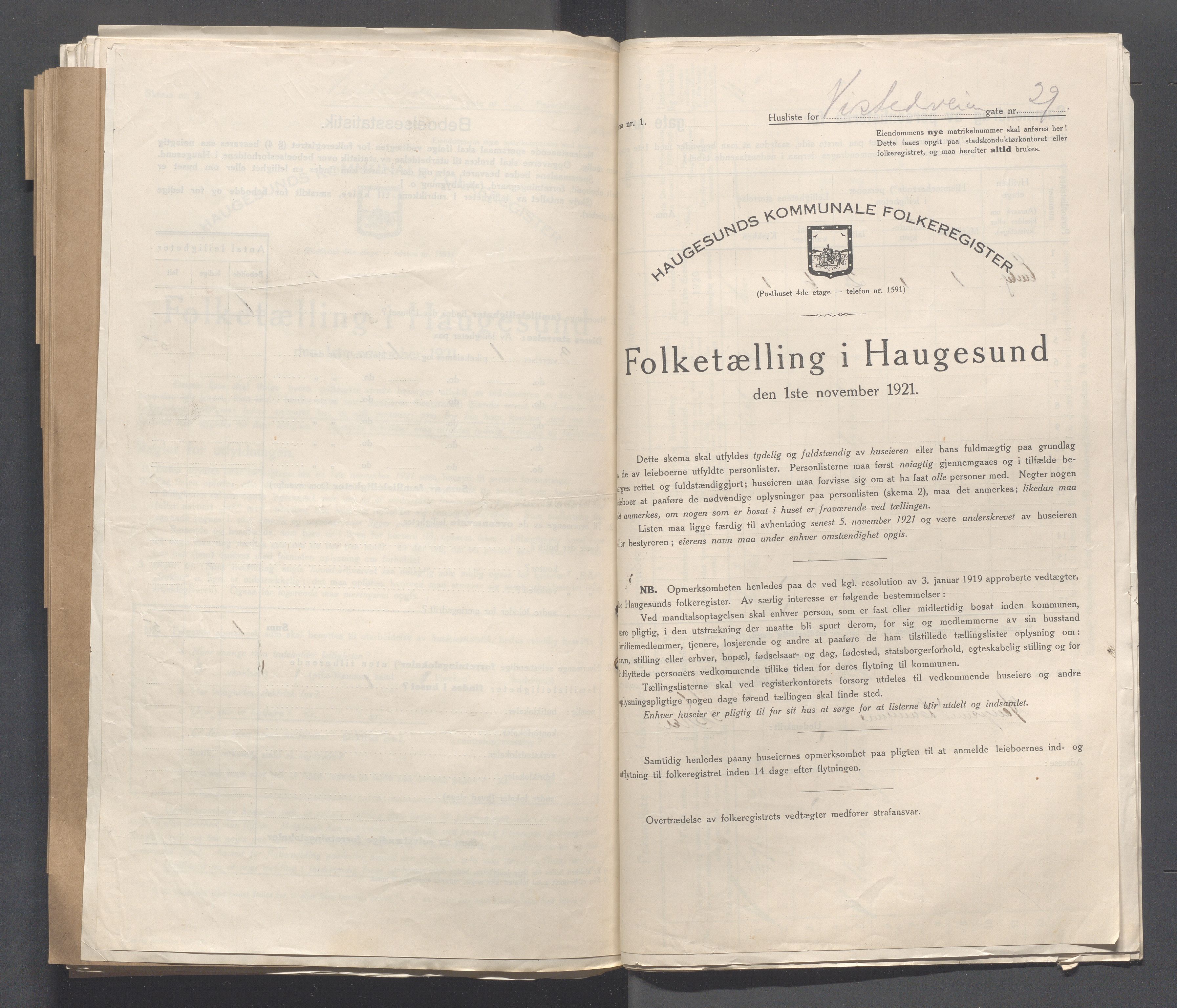 IKAR, Kommunal folketelling 1.11.1921 for Haugesund, 1921, s. 5523