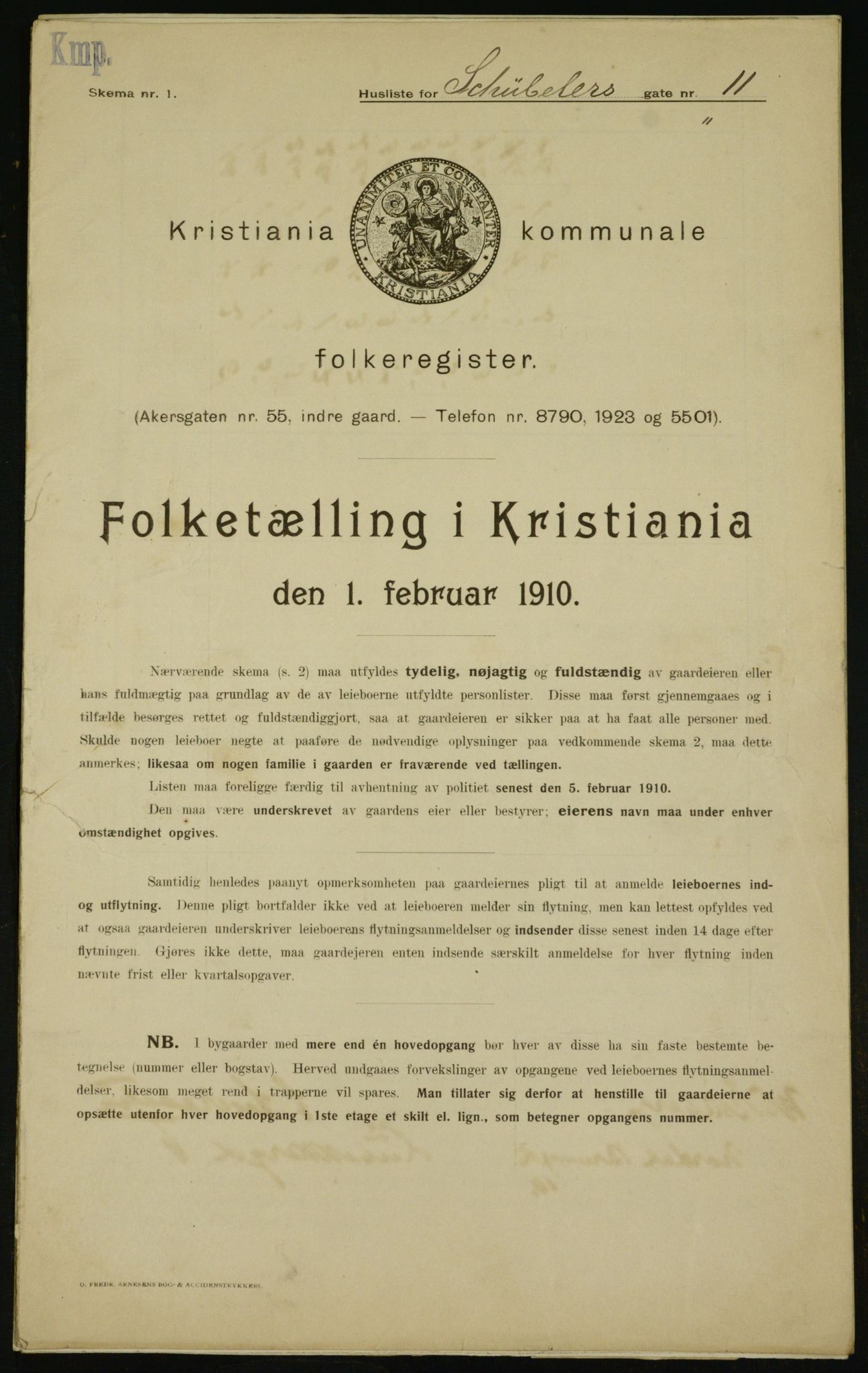 OBA, Kommunal folketelling 1.2.1910 for Kristiania, 1910, s. 88732