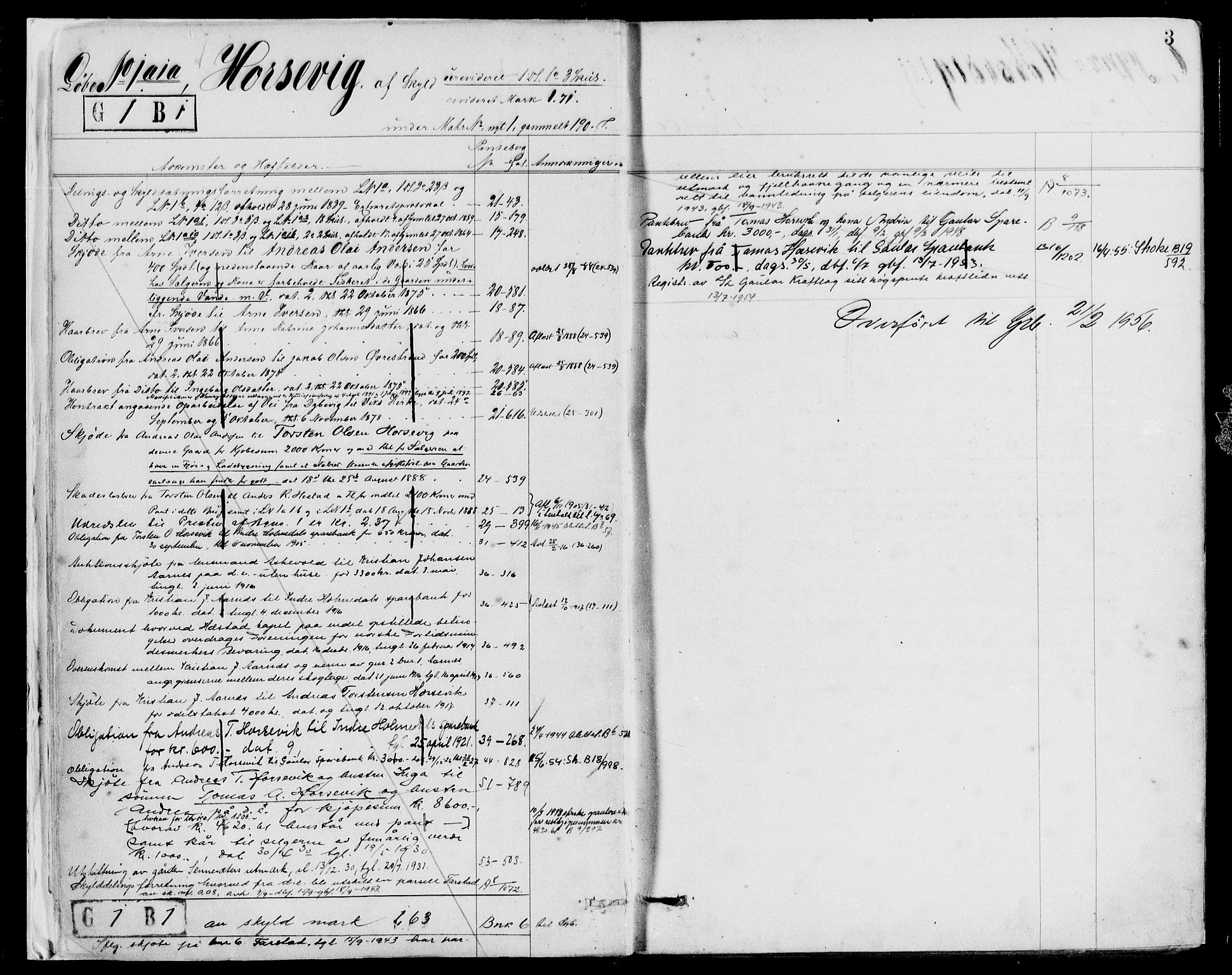 Sunnfjord tingrett, AV/SAB-A-3201/1/G/Ga/Gac/L0005: Panteregister nr. II.A.c.5, 1886-1957, s. 3