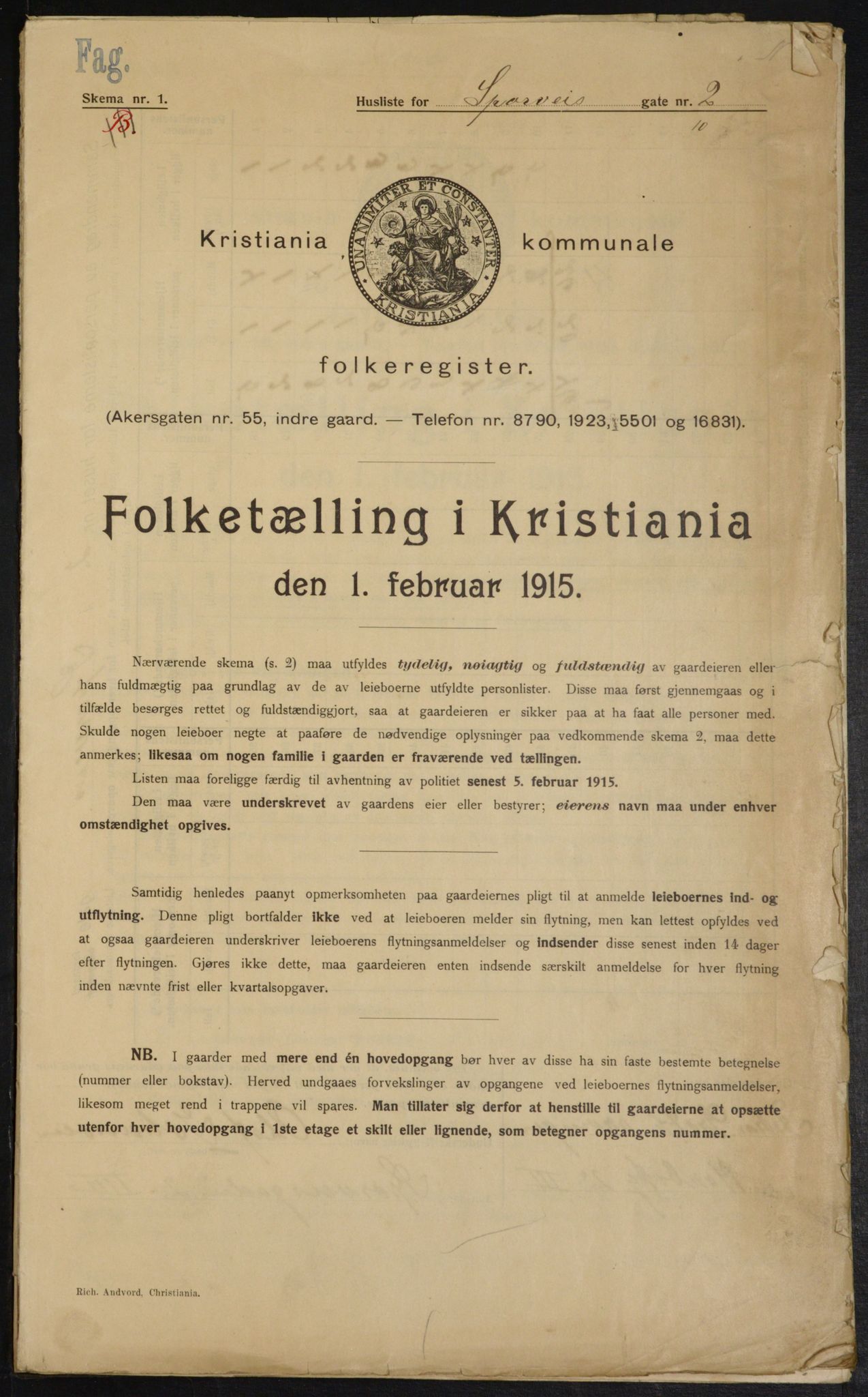 OBA, Kommunal folketelling 1.2.1915 for Kristiania, 1915, s. 100324