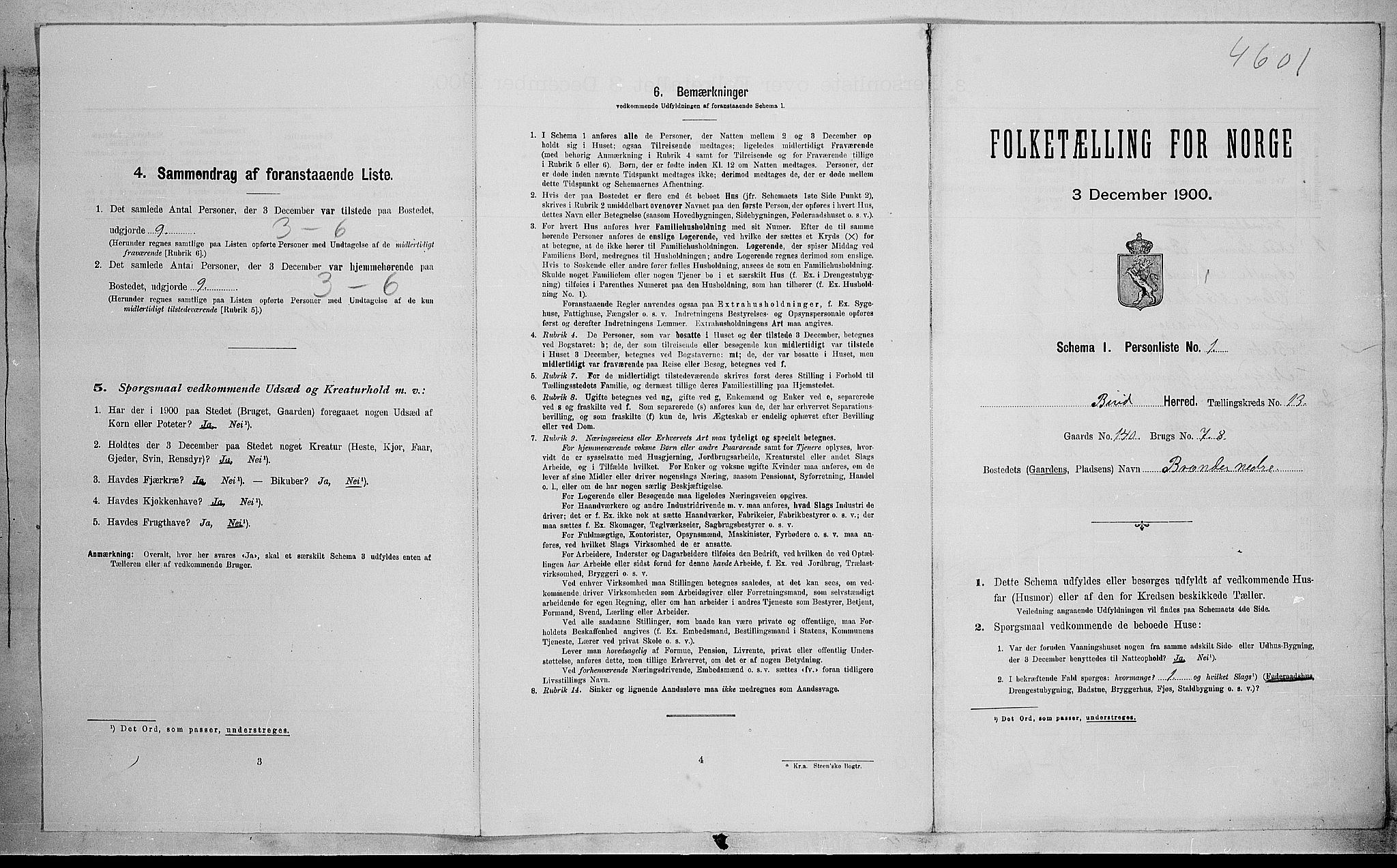 SAH, Folketelling 1900 for 0525 Biri herred, 1900, s. 1539