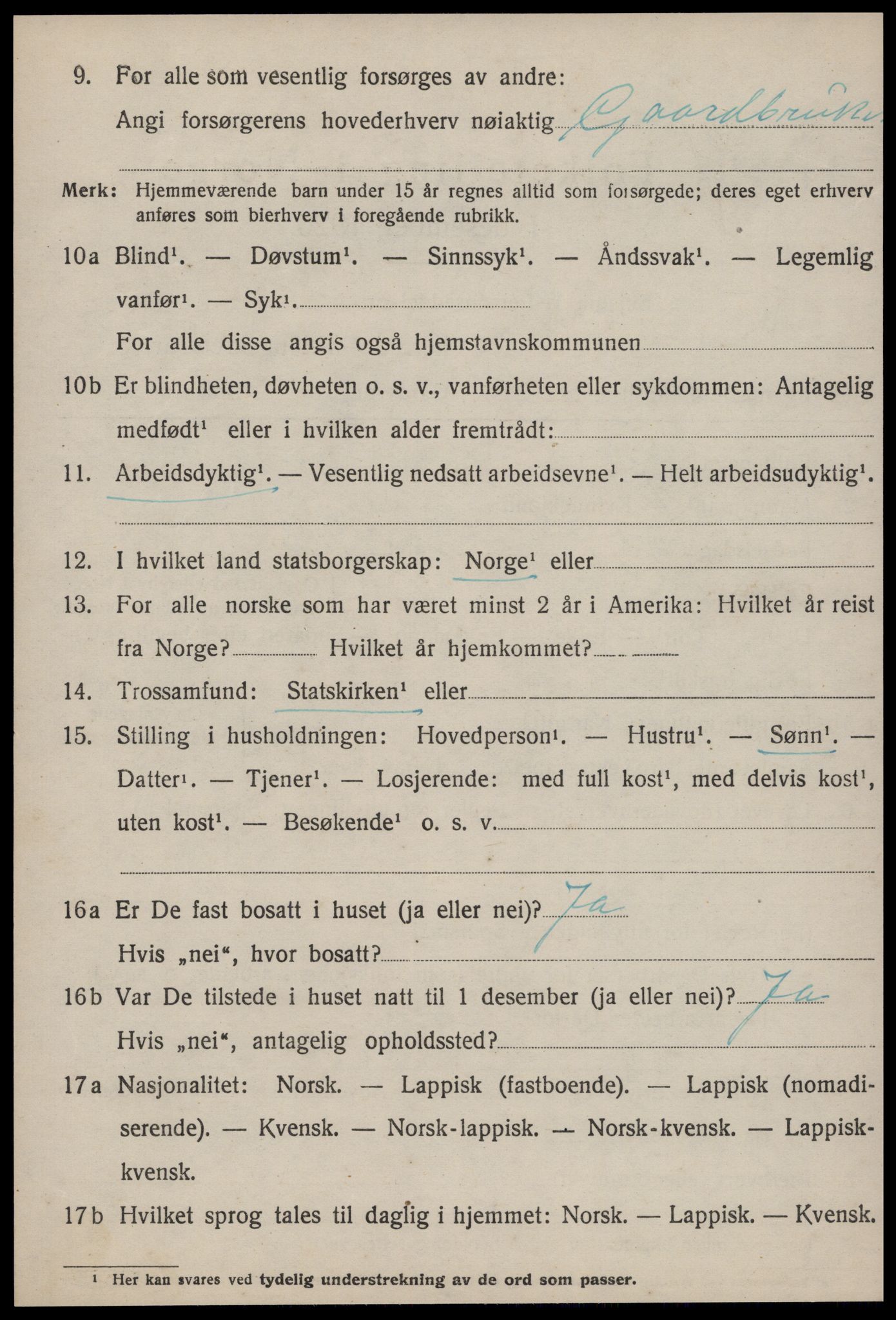 SAT, Folketelling 1920 for 1646 Singsås herred, 1920, s. 1422