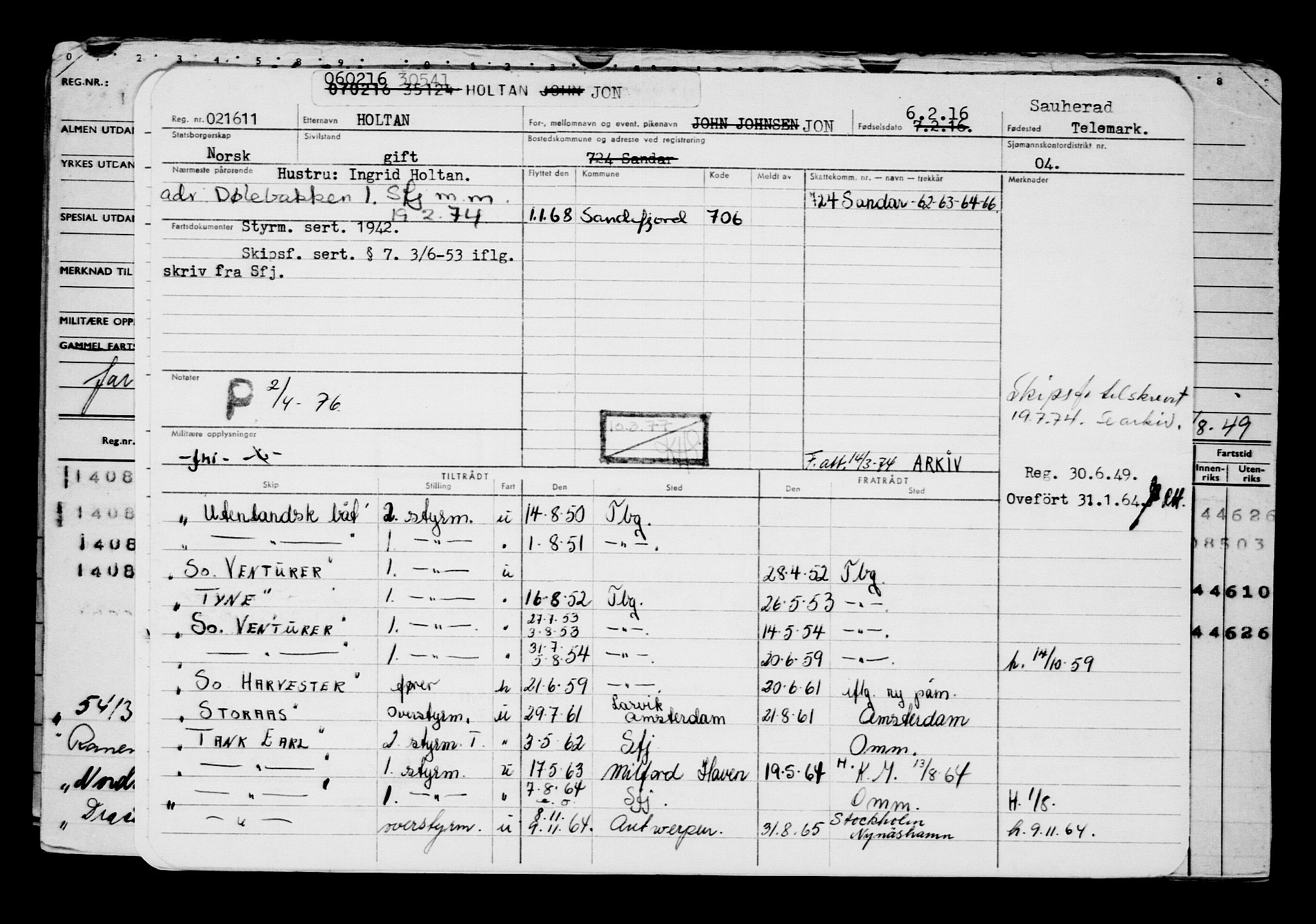 Direktoratet for sjømenn, AV/RA-S-3545/G/Gb/L0136: Hovedkort, 1916, s. 470