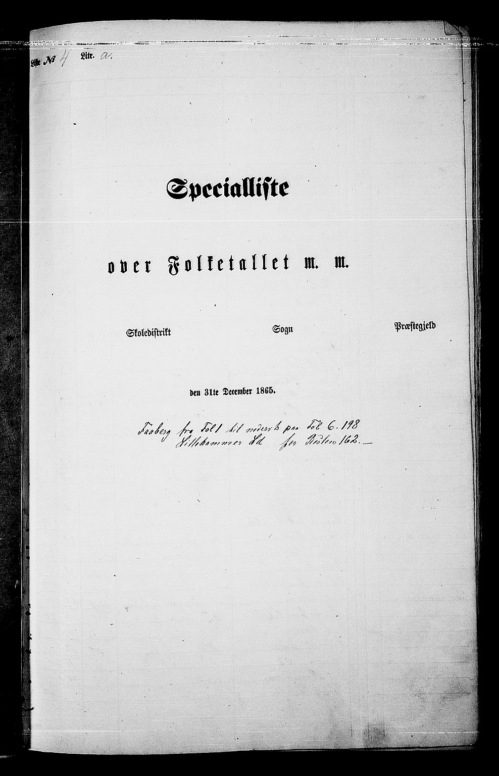 RA, Folketelling 1865 for 0524L Fåberg prestegjeld, Fåberg sokn og Lillehammer landsokn, 1865, s. 81