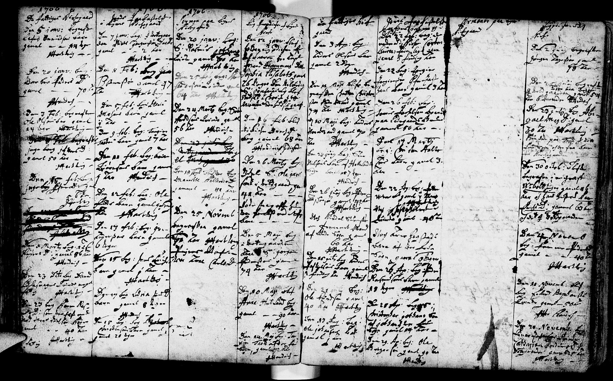 Domkirken sokneprestkontor, AV/SAST-A-101812/001/30/30BA/L0001: Ministerialbok nr. A 1 /1, 1688-1727