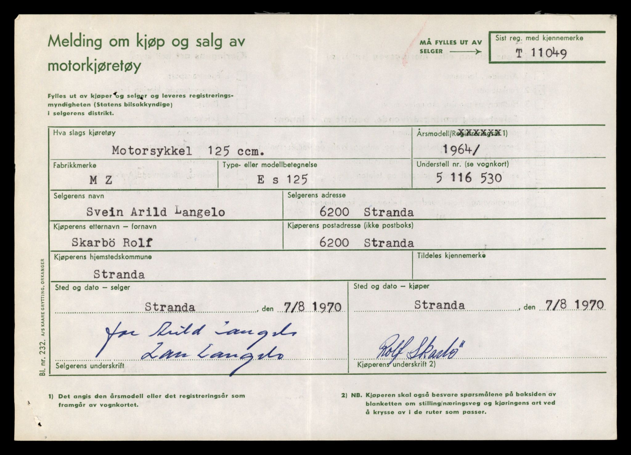 Møre og Romsdal vegkontor - Ålesund trafikkstasjon, AV/SAT-A-4099/F/Fe/L0026: Registreringskort for kjøretøy T 11046 - T 11160, 1927-1998, s. 89