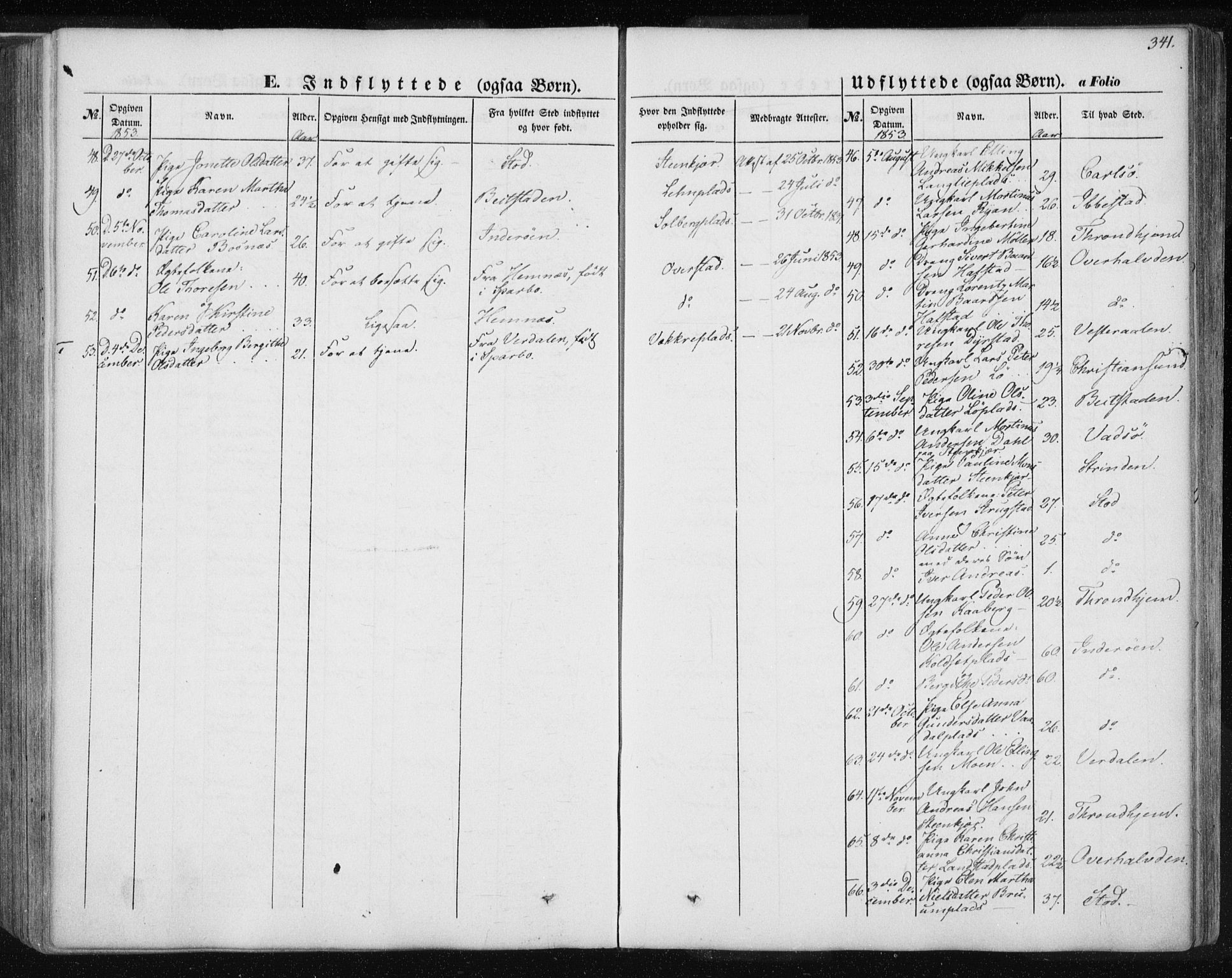Ministerialprotokoller, klokkerbøker og fødselsregistre - Nord-Trøndelag, SAT/A-1458/735/L0342: Ministerialbok nr. 735A07 /1, 1849-1862, s. 341