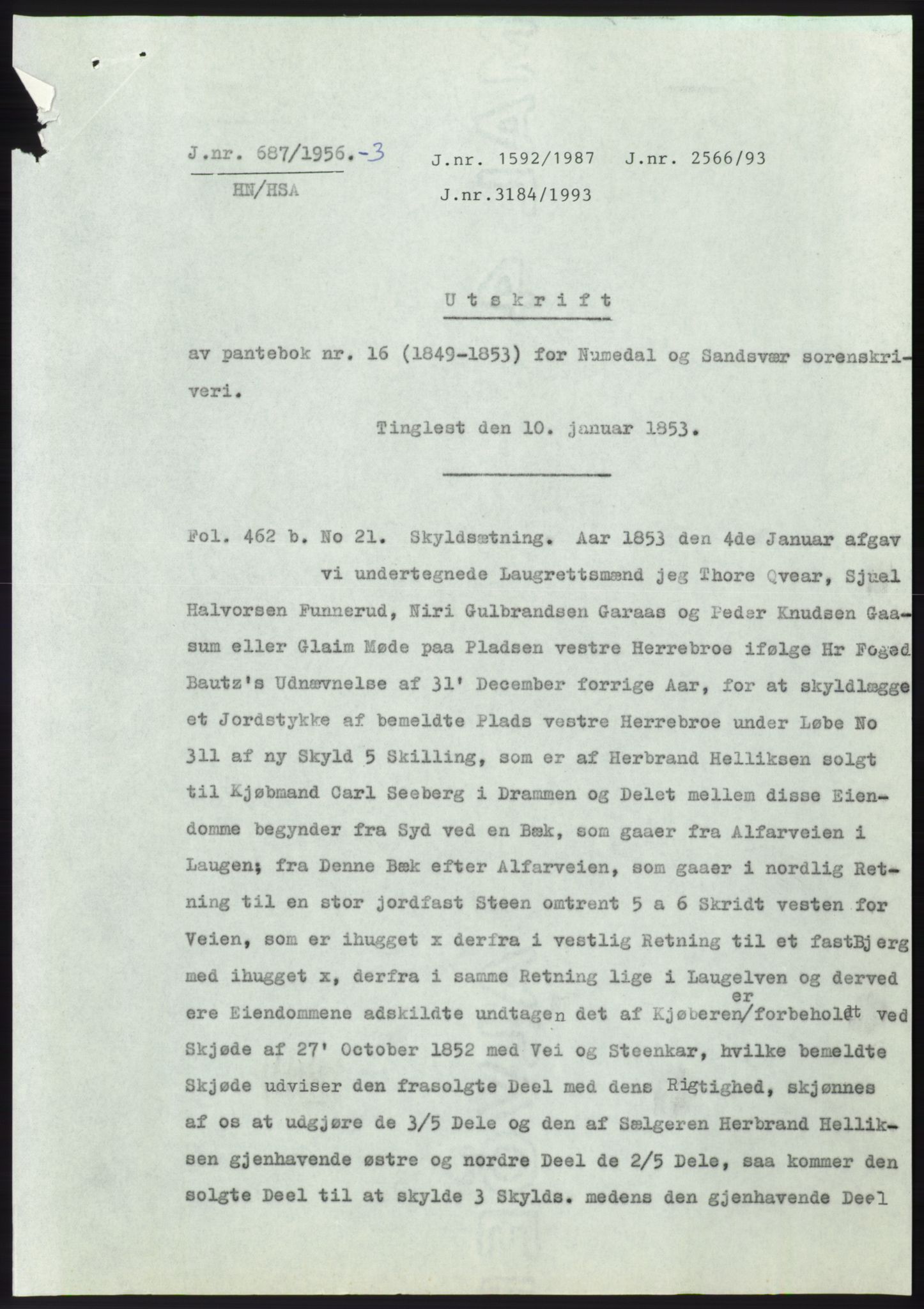Statsarkivet i Kongsberg, SAKO/A-0001, 1956, s. 262