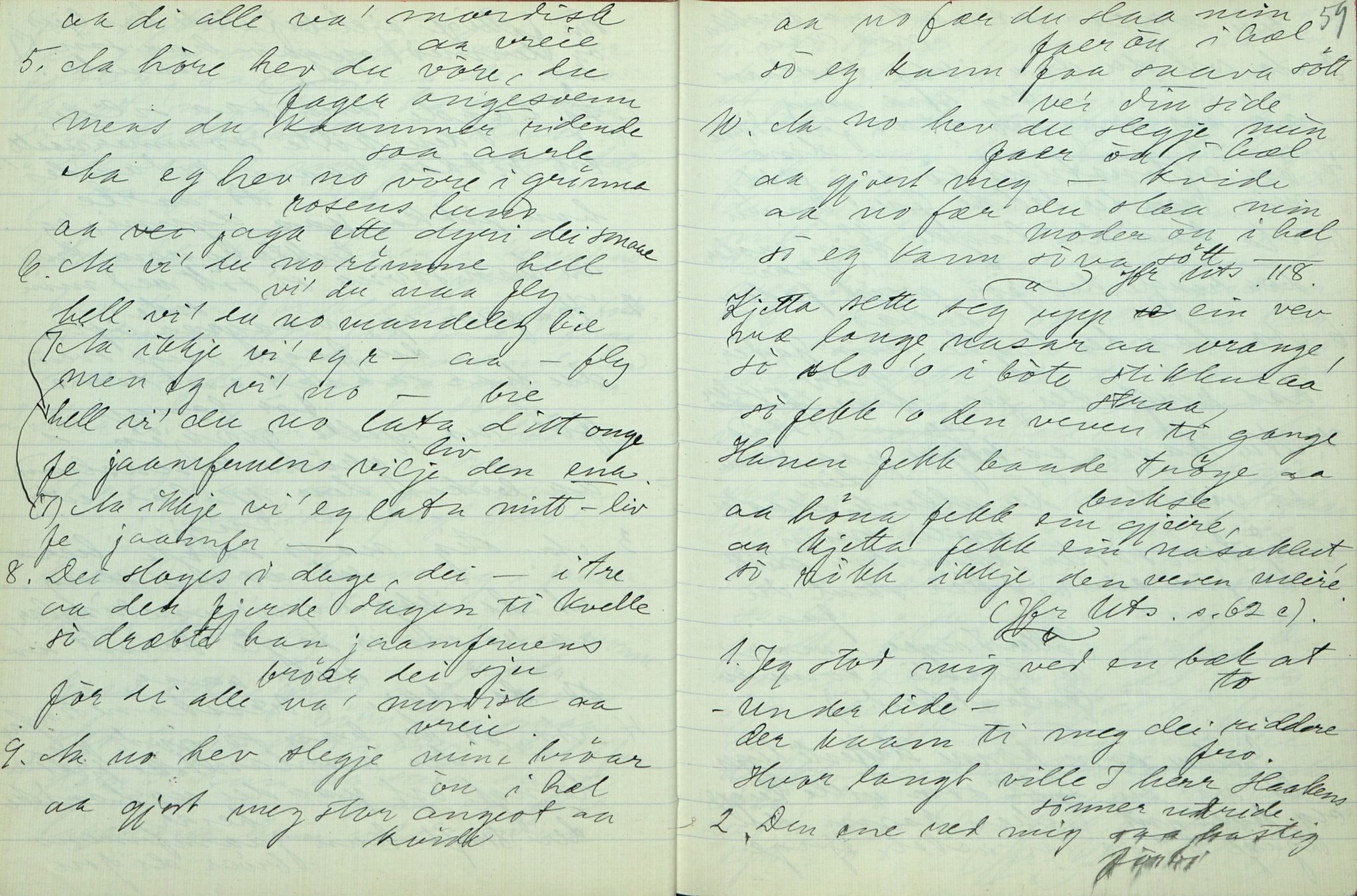 Rikard Berge, TEMU/TGM-A-1003/F/L0006/0047: 201-250 / 247 Mo, Skavsaa. Mest viser og eventyr, 1913, s. 58-59