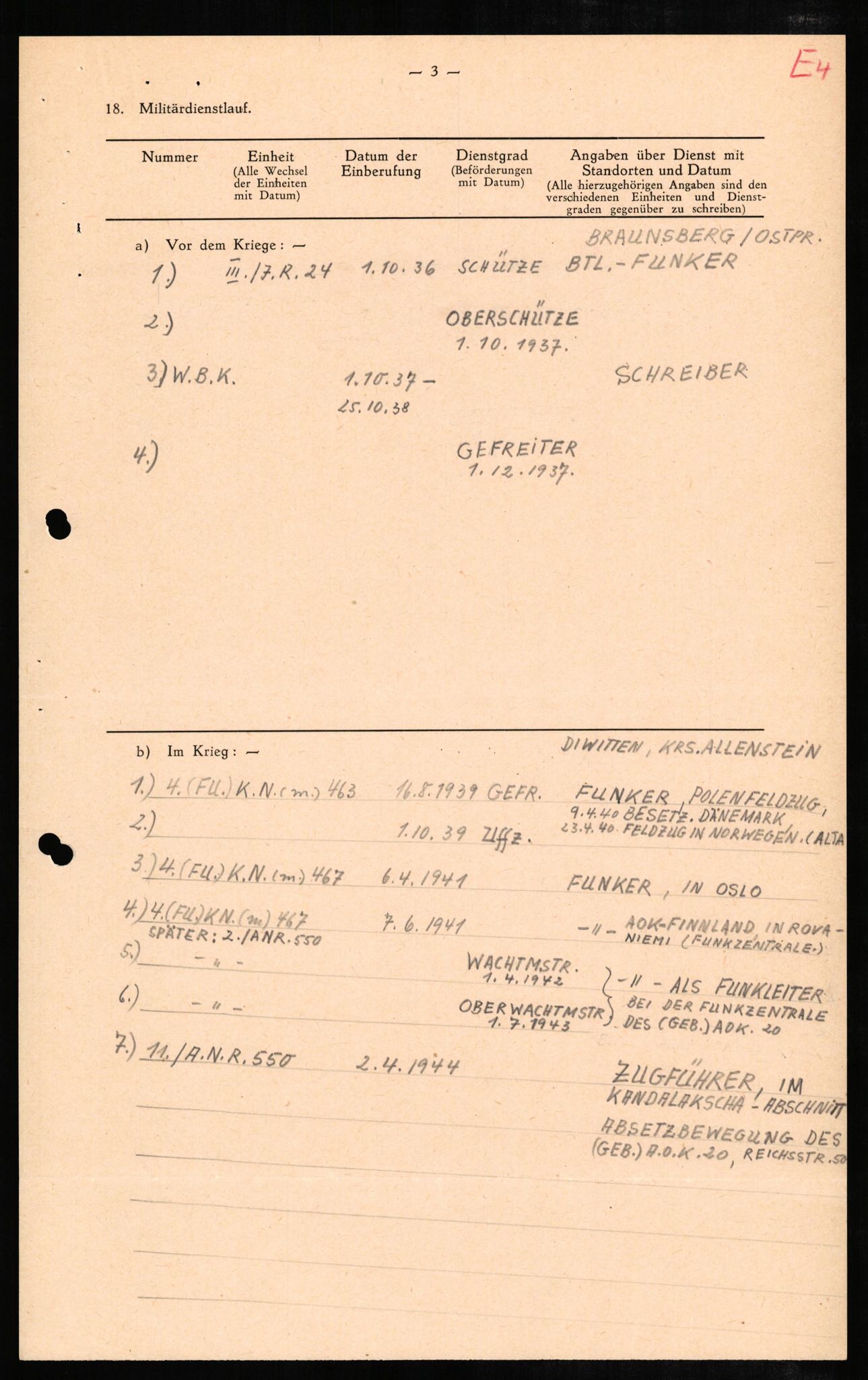 Forsvaret, Forsvarets overkommando II, RA/RAFA-3915/D/Db/L0007: CI Questionaires. Tyske okkupasjonsstyrker i Norge. Tyskere., 1945-1946, s. 212