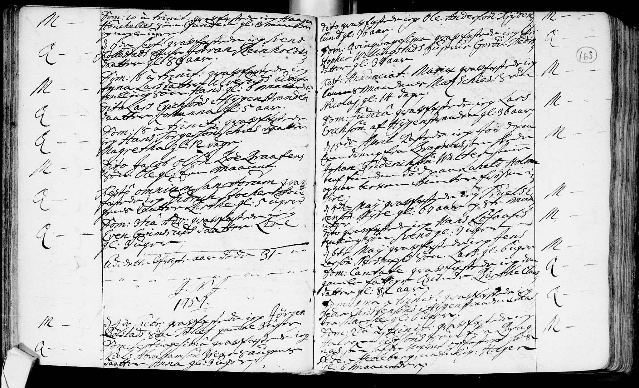 Røyken kirkebøker, SAKO/A-241/F/Fa/L0002: Ministerialbok nr. 2, 1731-1782, s. 165