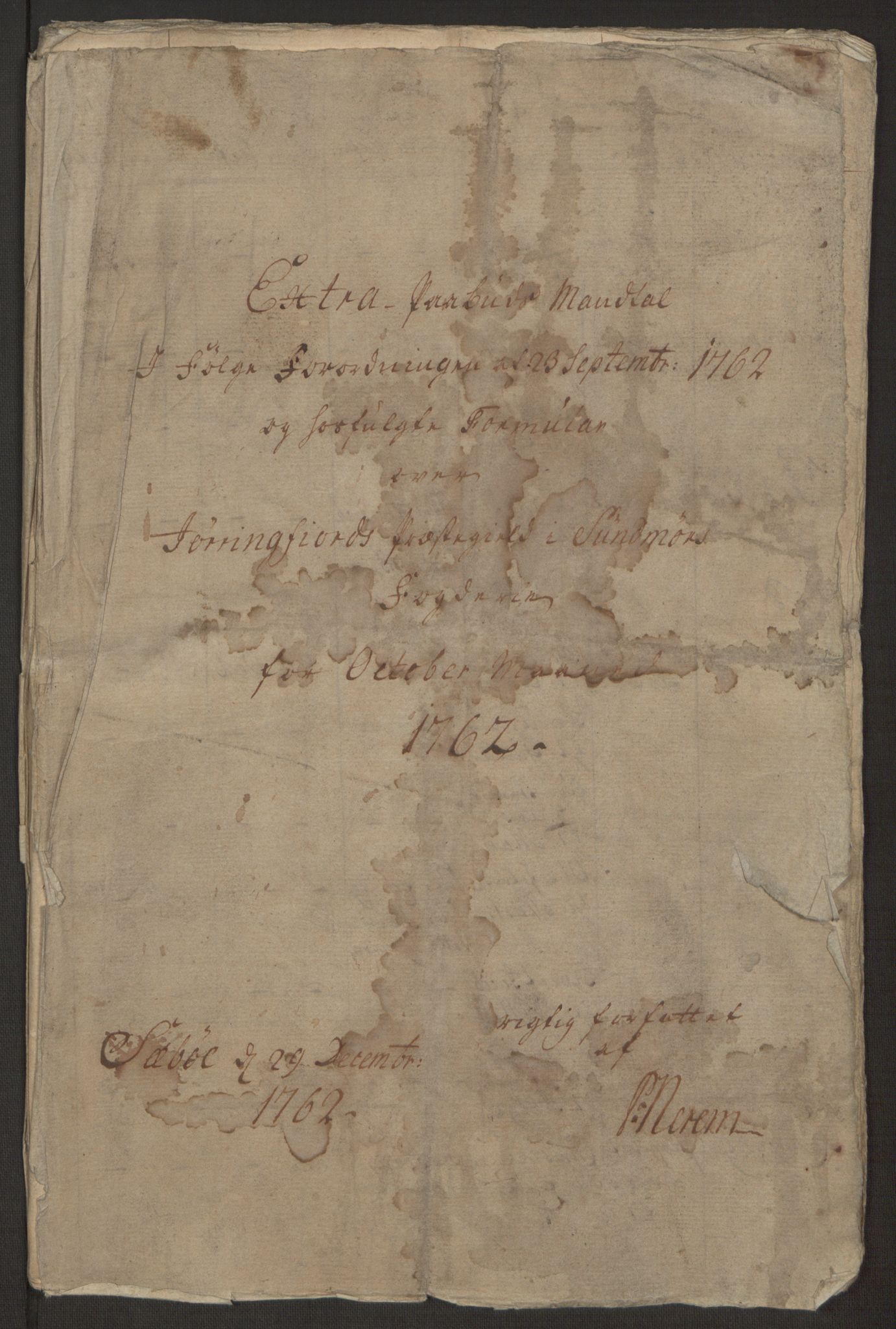 Rentekammeret inntil 1814, Realistisk ordnet avdeling, AV/RA-EA-4070/Ol/L0019: [Gg 10]: Ekstraskatten, 23.09.1762. Sunnmøre, 1762-1763, s. 268