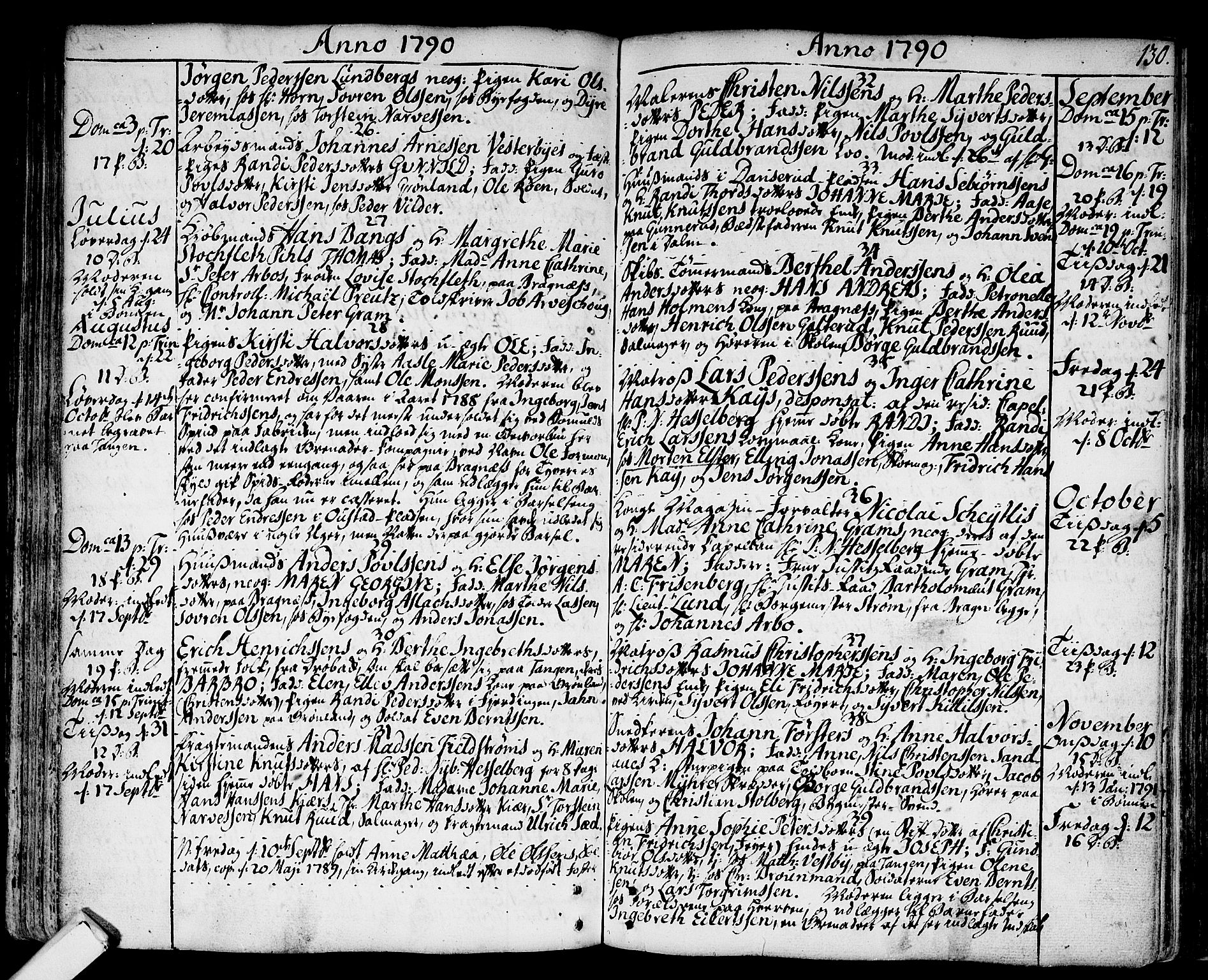 Strømsø kirkebøker, AV/SAKO-A-246/F/Fa/L0009: Ministerialbok nr. I 9, 1752-1791, s. 130