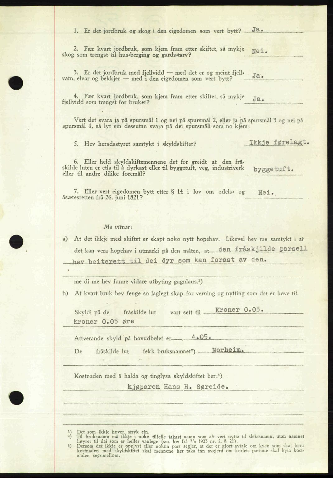 Ytre Sogn tingrett, SAB/A-2601/1/G/Gbb/L0007: Pantebok nr. A4 - A5 (B3), 1949-1949, Dagboknr: 933/1949