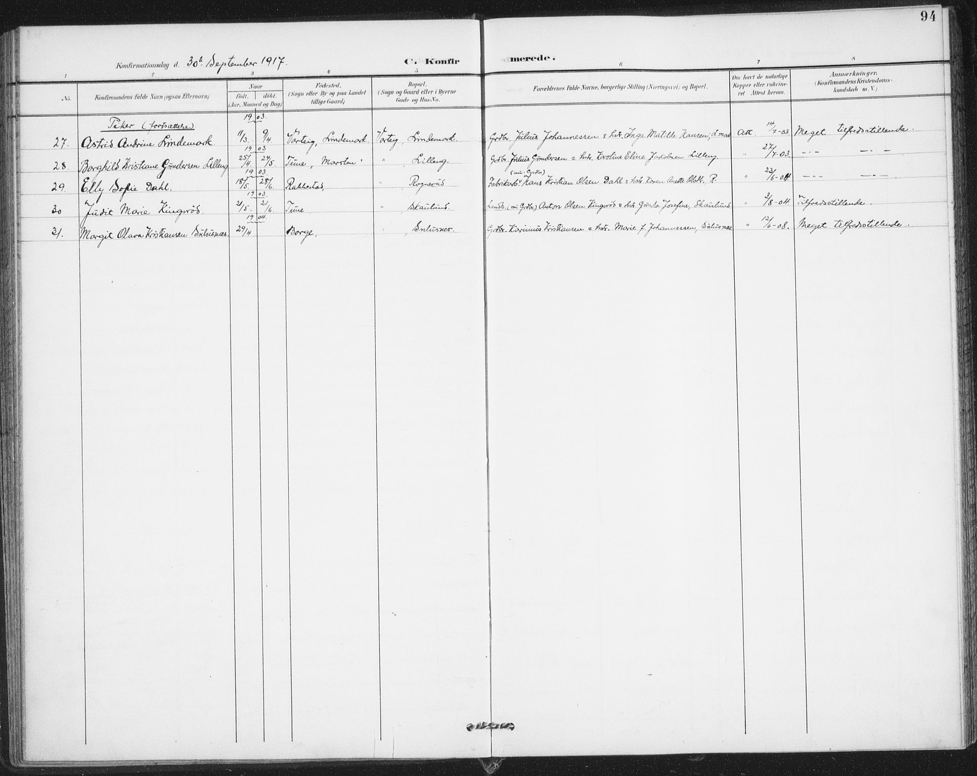 Varteig prestekontor Kirkebøker, SAO/A-10447a/F/Fa/L0003: Ministerialbok nr. 3, 1899-1919, s. 94