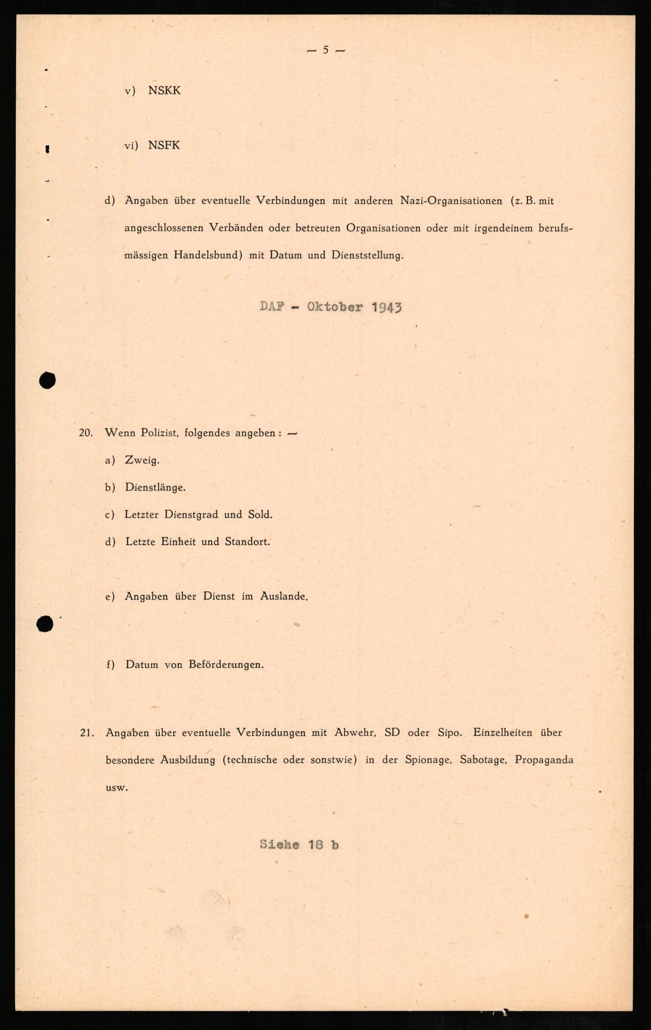 Forsvaret, Forsvarets overkommando II, AV/RA-RAFA-3915/D/Db/L0010: CI Questionaires. Tyske okkupasjonsstyrker i Norge. Tyskere., 1945-1946, s. 427