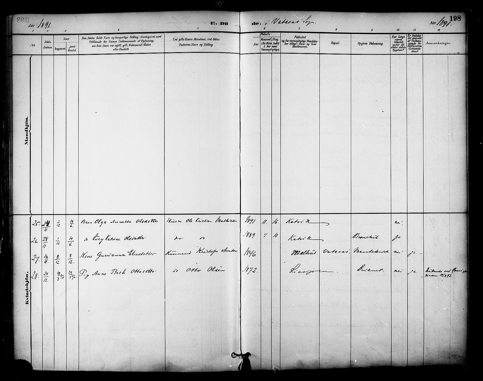 Ministerialprotokoller, klokkerbøker og fødselsregistre - Nordland, AV/SAT-A-1459/810/L0150: Ministerialbok nr. 810A10 /1, 1884-1895, s. 198