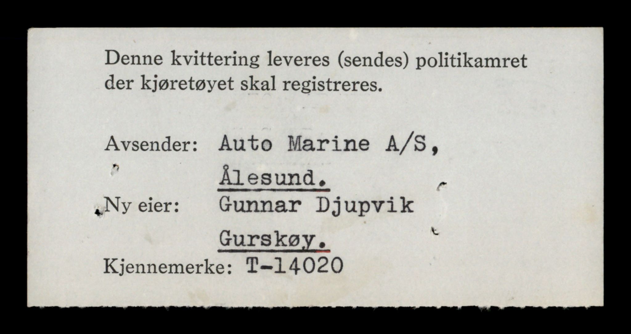 Møre og Romsdal vegkontor - Ålesund trafikkstasjon, AV/SAT-A-4099/F/Fe/L0042: Registreringskort for kjøretøy T 13906 - T 14079, 1927-1998, s. 1720