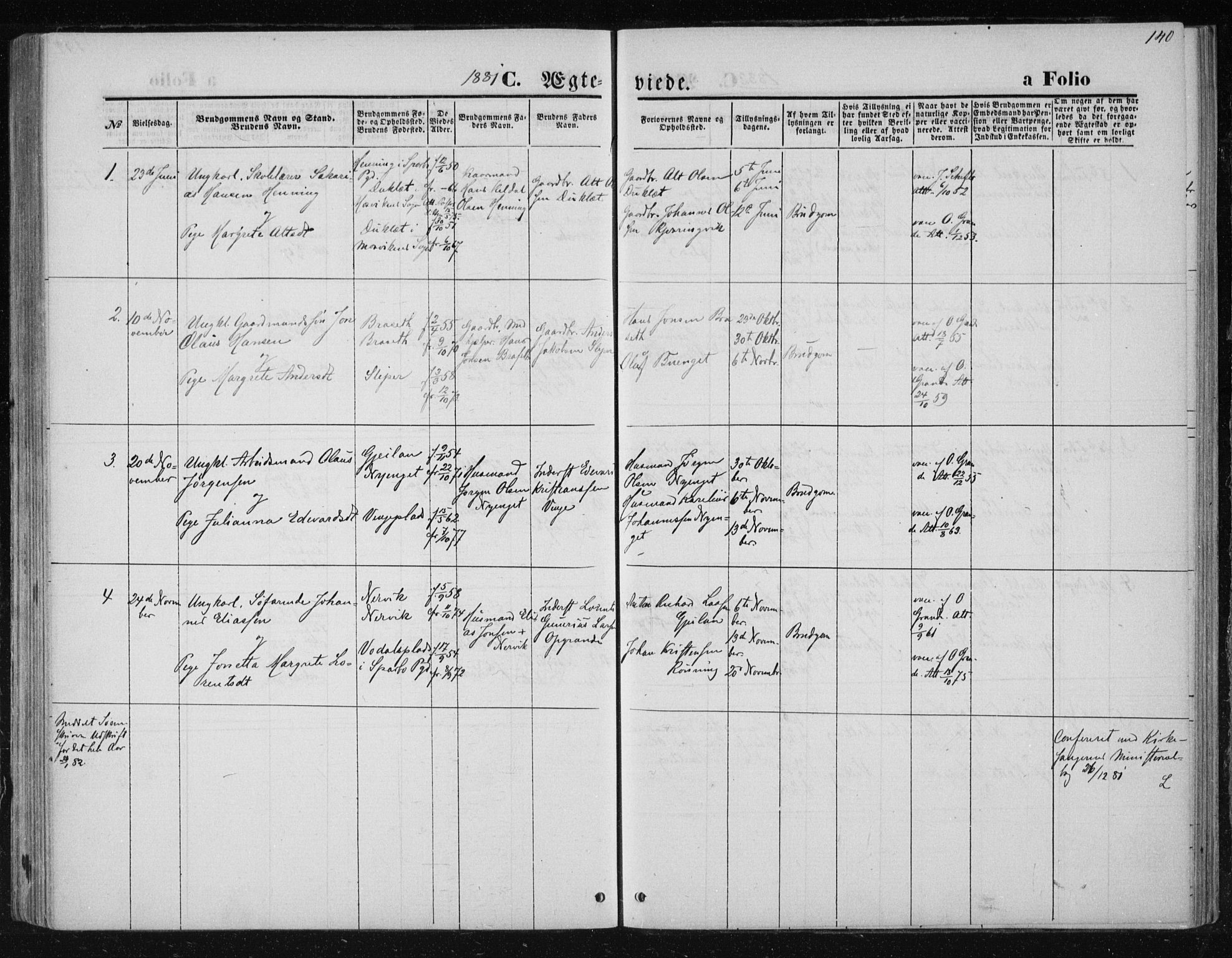 Ministerialprotokoller, klokkerbøker og fødselsregistre - Nord-Trøndelag, SAT/A-1458/733/L0324: Ministerialbok nr. 733A03, 1870-1883, s. 140