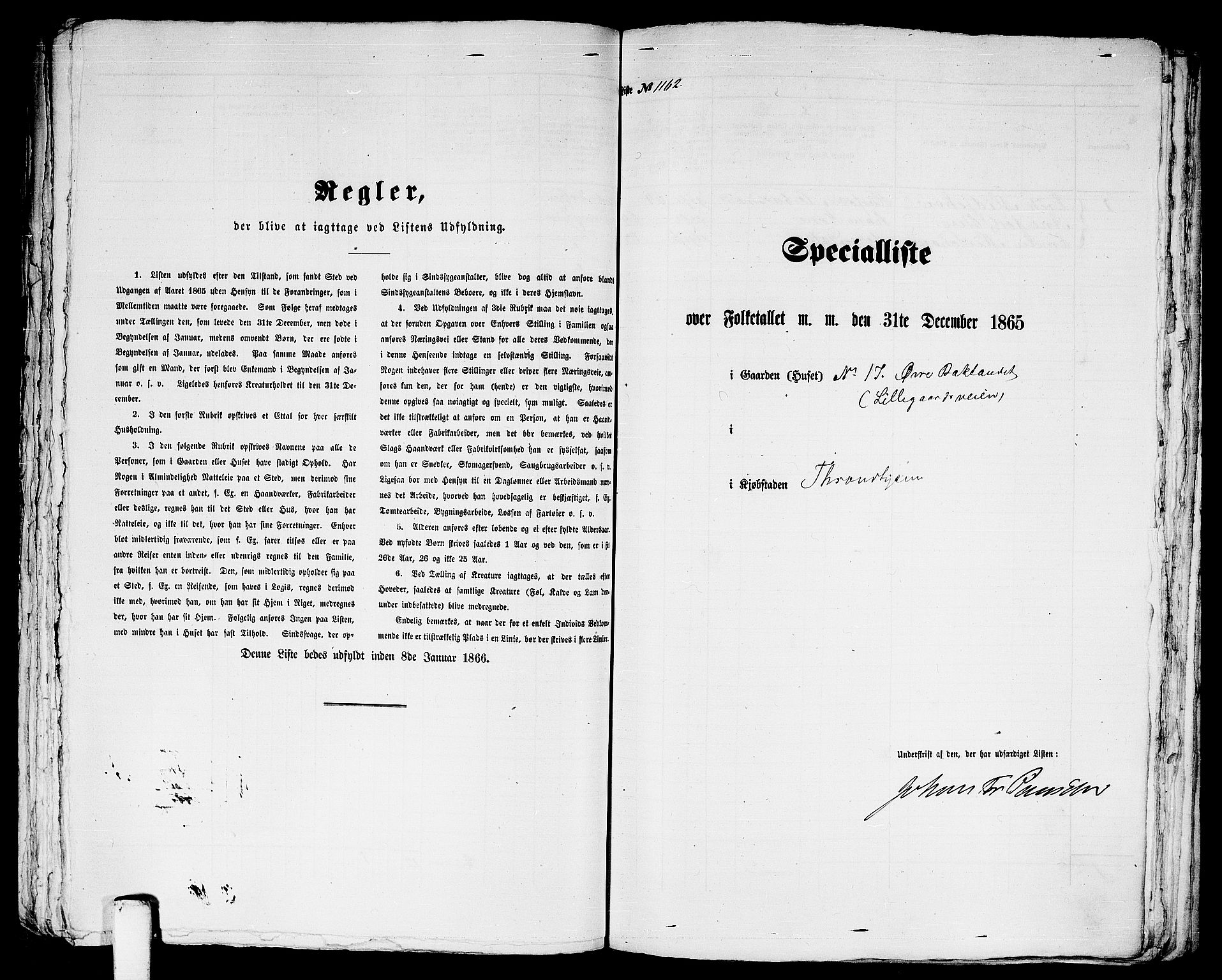 RA, Folketelling 1865 for 1601 Trondheim kjøpstad, 1865, s. 2418