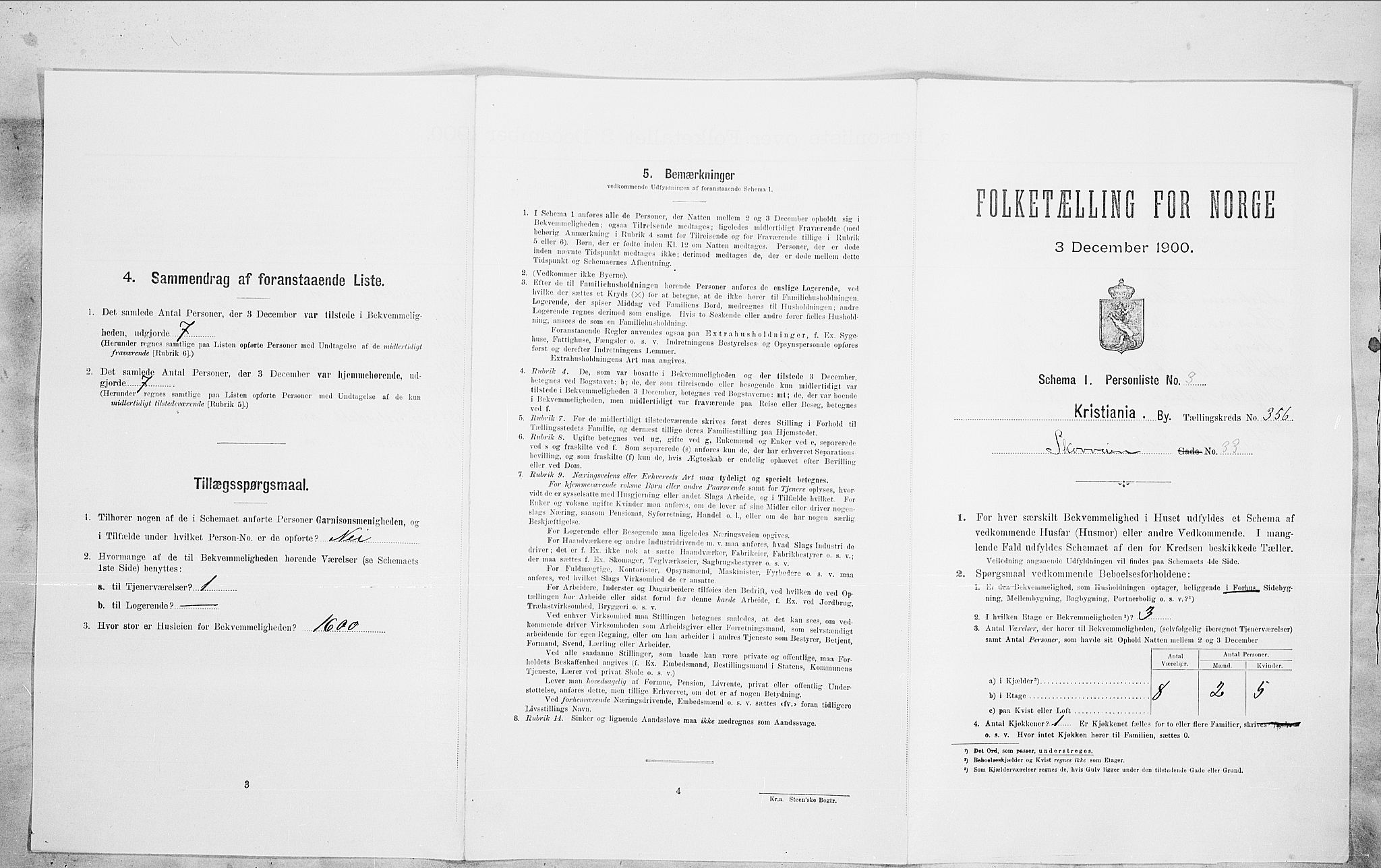 SAO, Folketelling 1900 for 0301 Kristiania kjøpstad, 1900, s. 86028