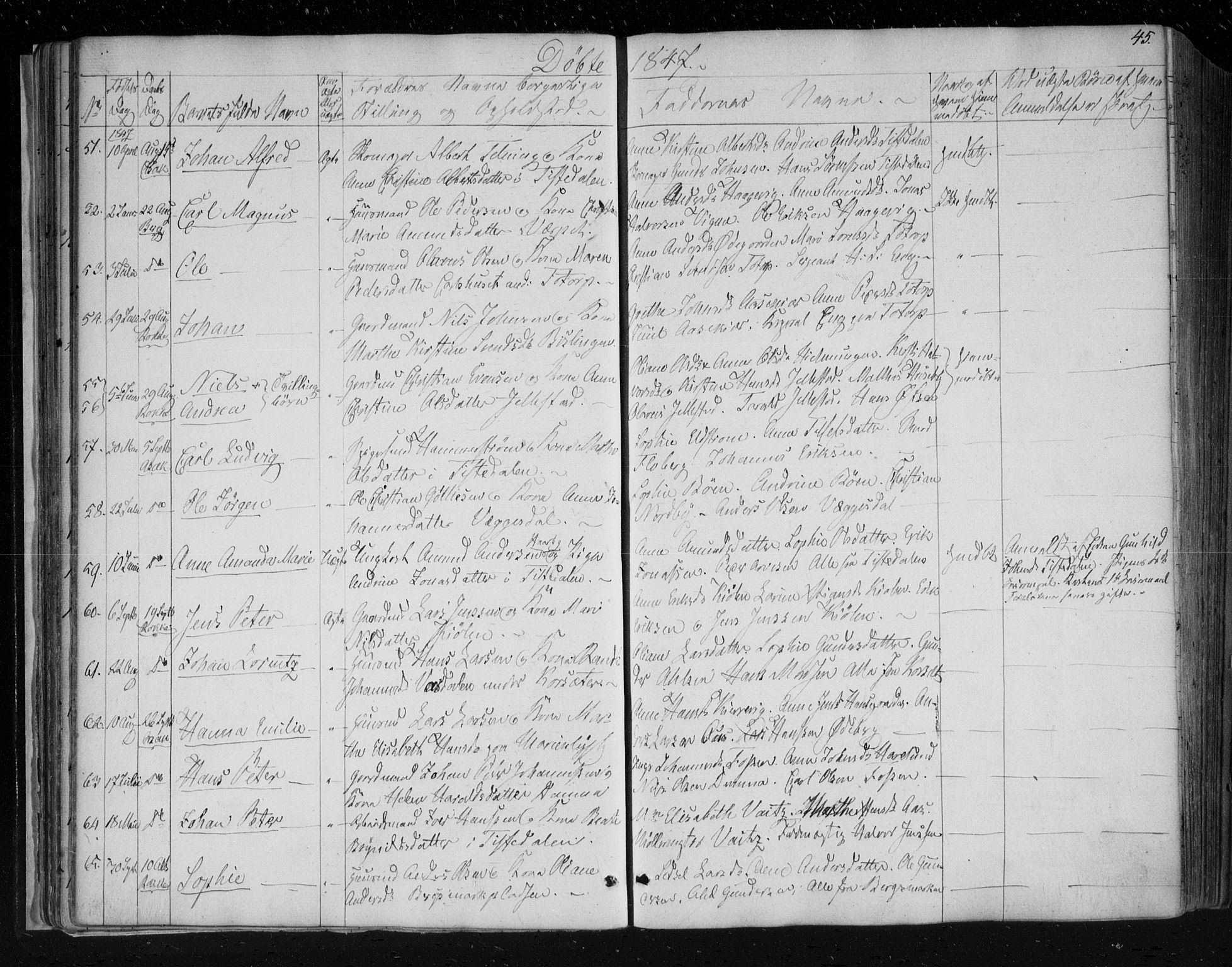 Berg prestekontor Kirkebøker, AV/SAO-A-10902/F/Fa/L0004: Ministerialbok nr. I 4, 1843-1860, s. 45