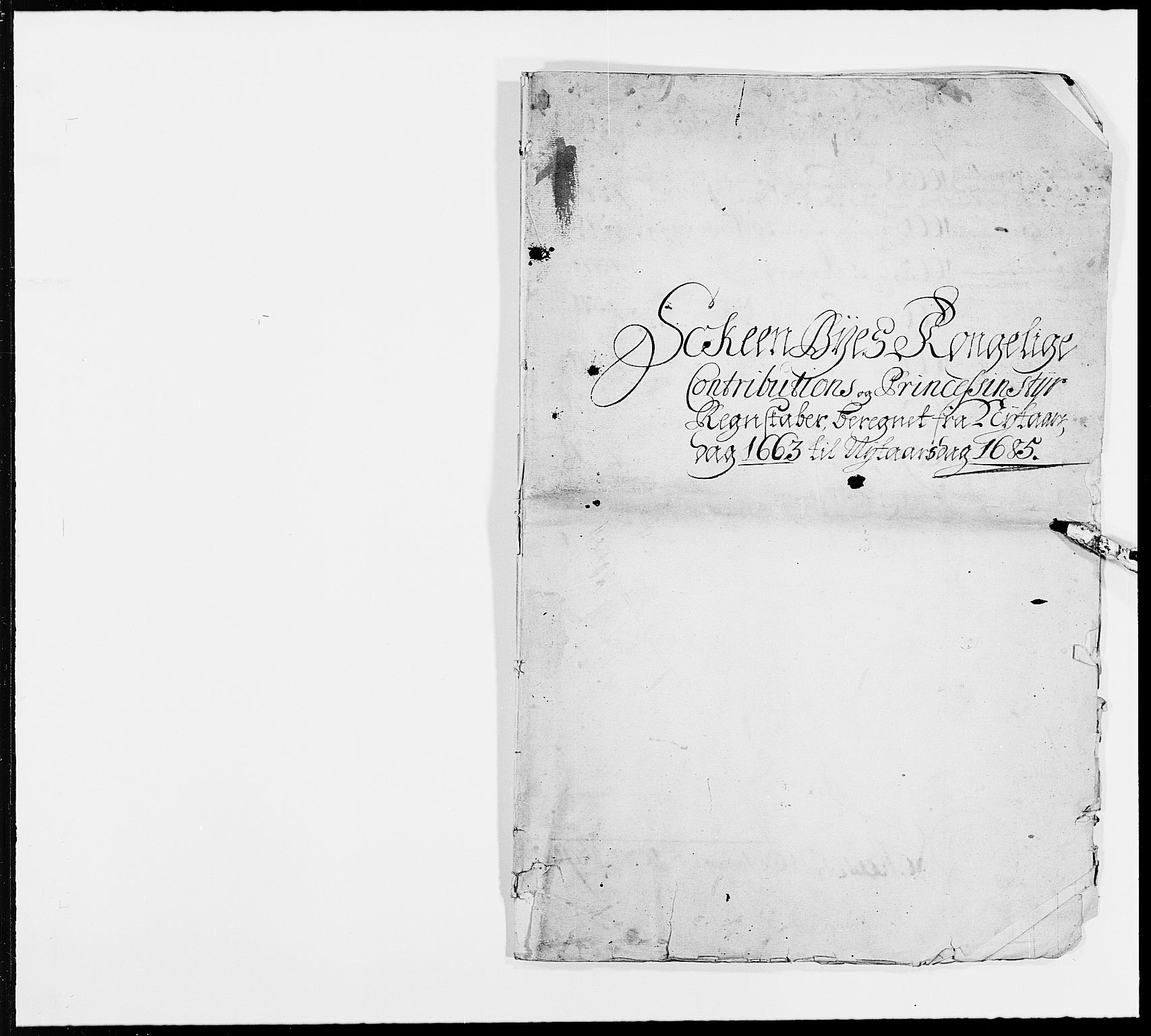 Rentekammeret inntil 1814, Reviderte regnskaper, Byregnskaper, RA/EA-4066/R/Rj/L0193: [J3] Kontribusjonsregnskap (med Langesund, Brevik, Porsgrunn og Kragerø), 1663-1691, s. 4