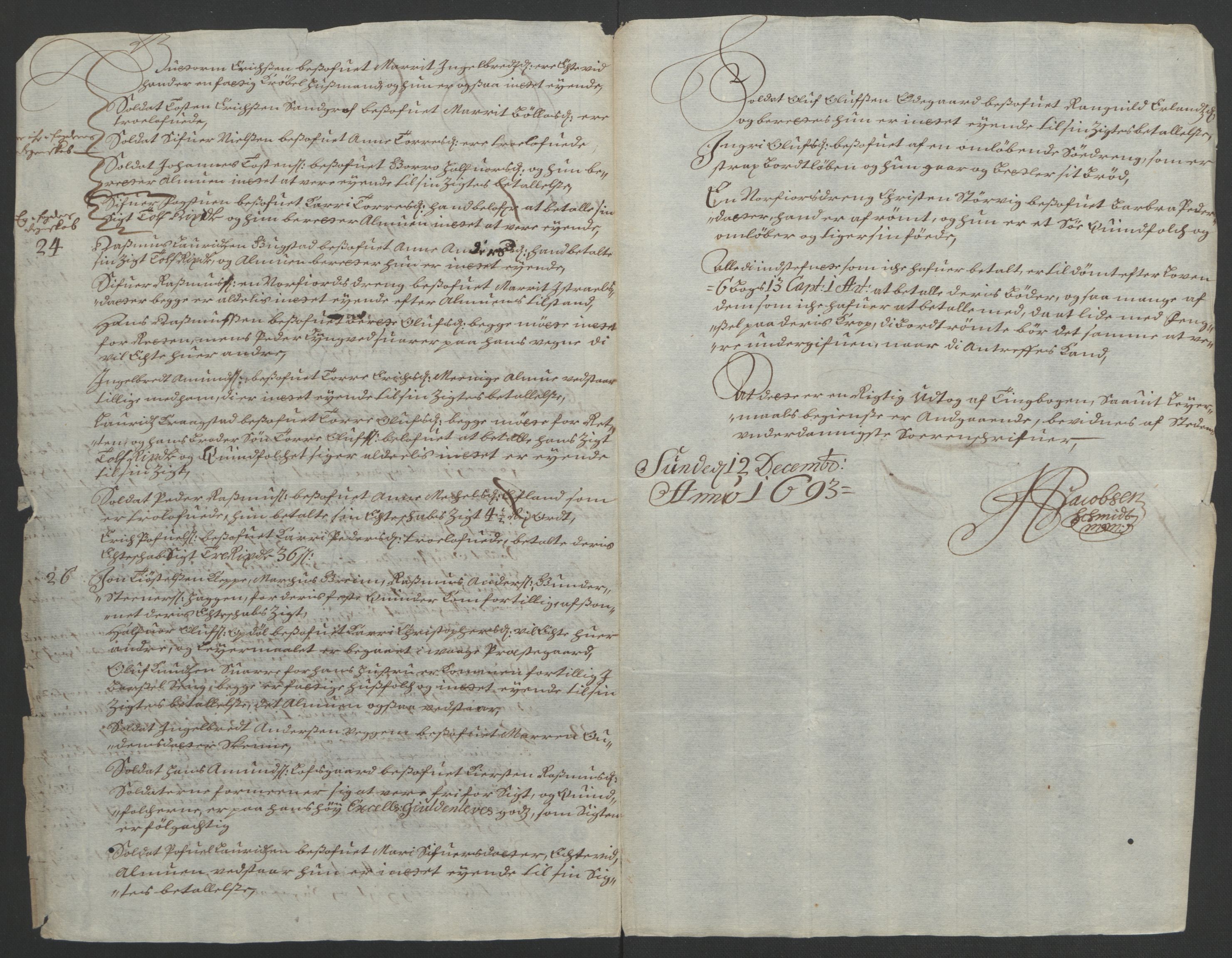 Rentekammeret inntil 1814, Reviderte regnskaper, Fogderegnskap, RA/EA-4092/R17/L1167: Fogderegnskap Gudbrandsdal, 1693, s. 283