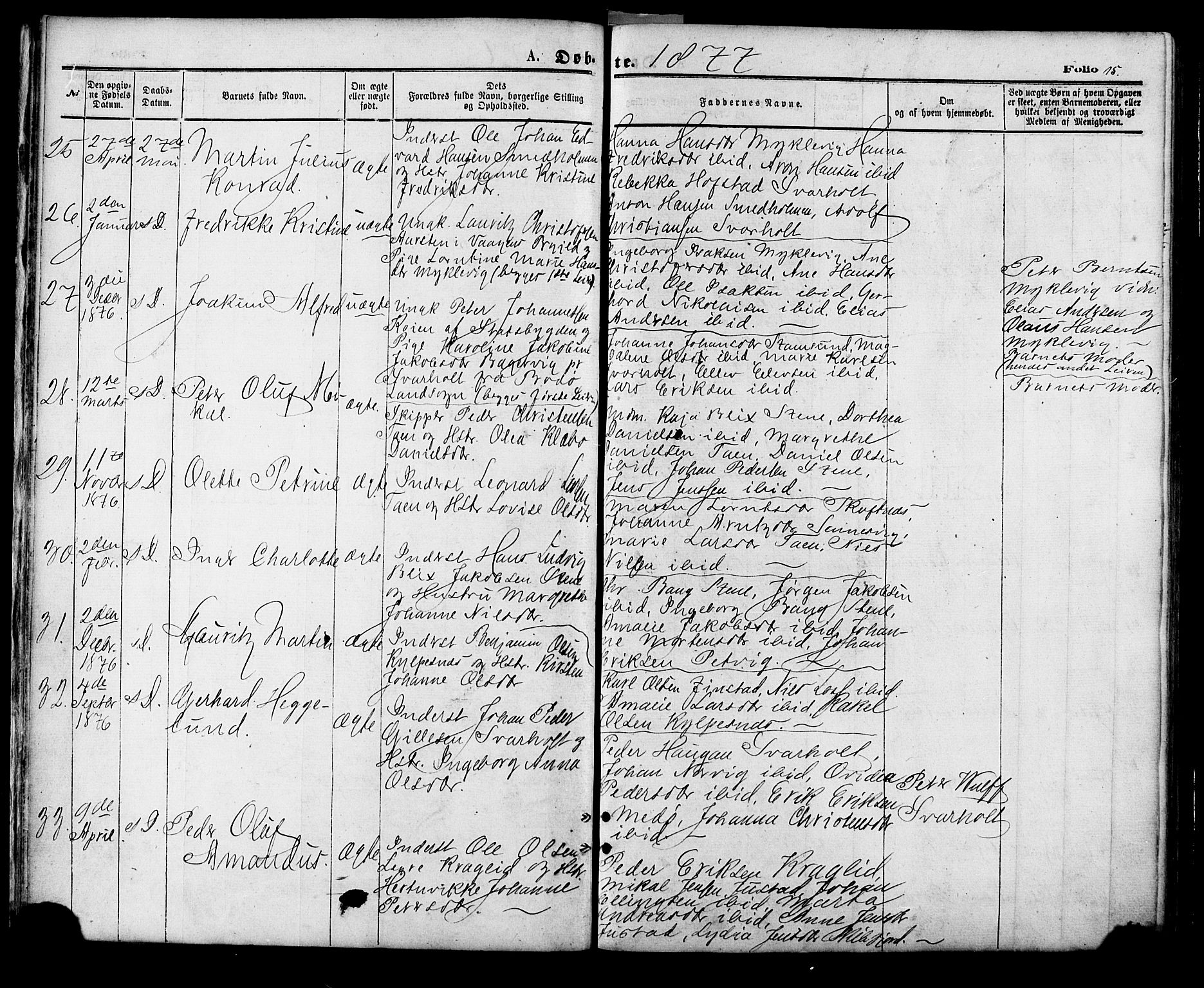 Ministerialprotokoller, klokkerbøker og fødselsregistre - Nordland, AV/SAT-A-1459/881/L1166: Klokkerbok nr. 881C03, 1876-1885, s. 15